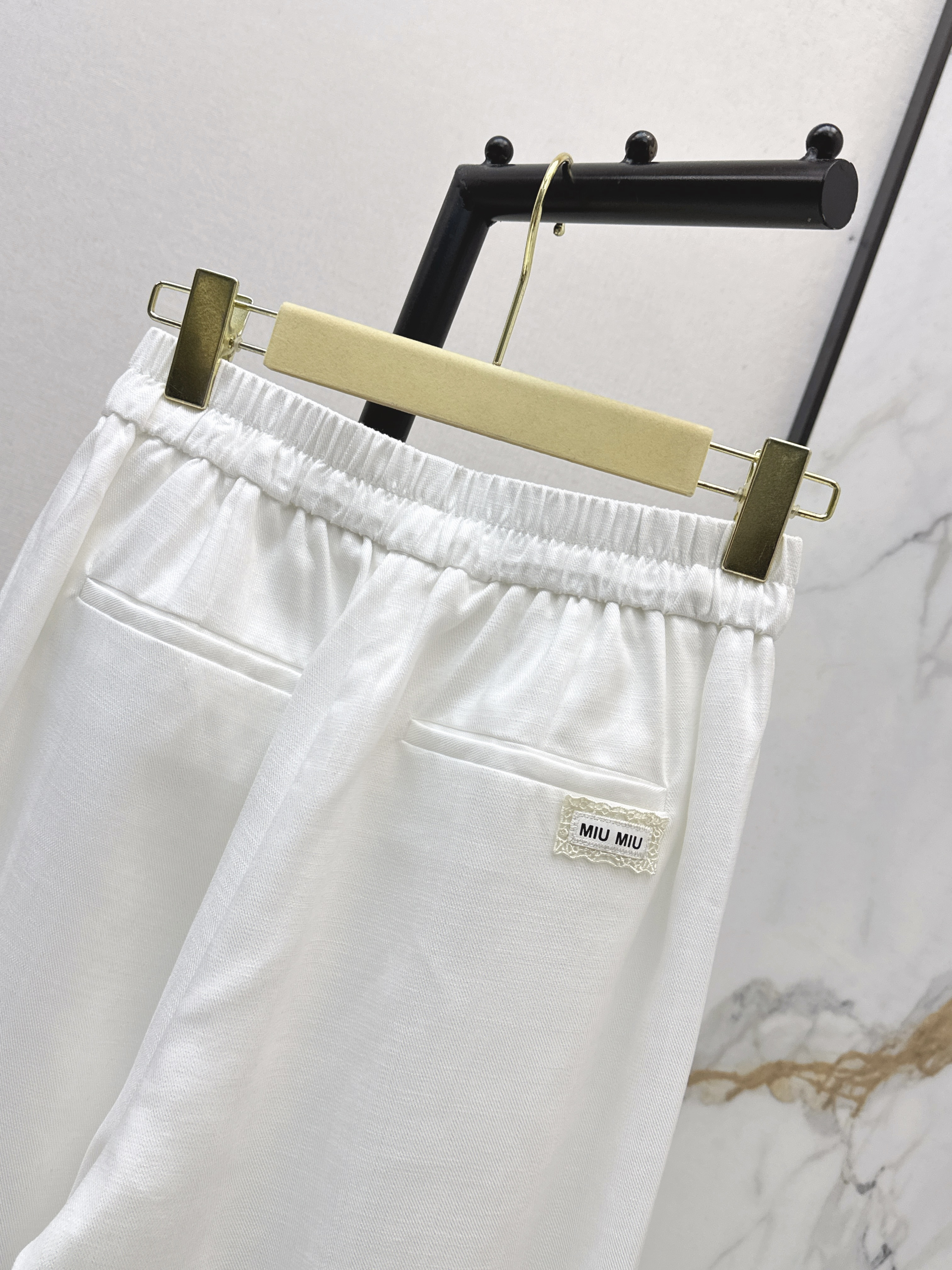 Miu 26ss wide-leg pants
