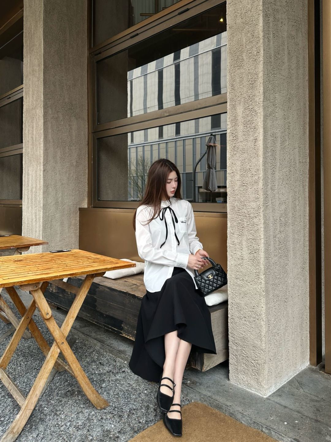 Chan 26ss ribbon shirts