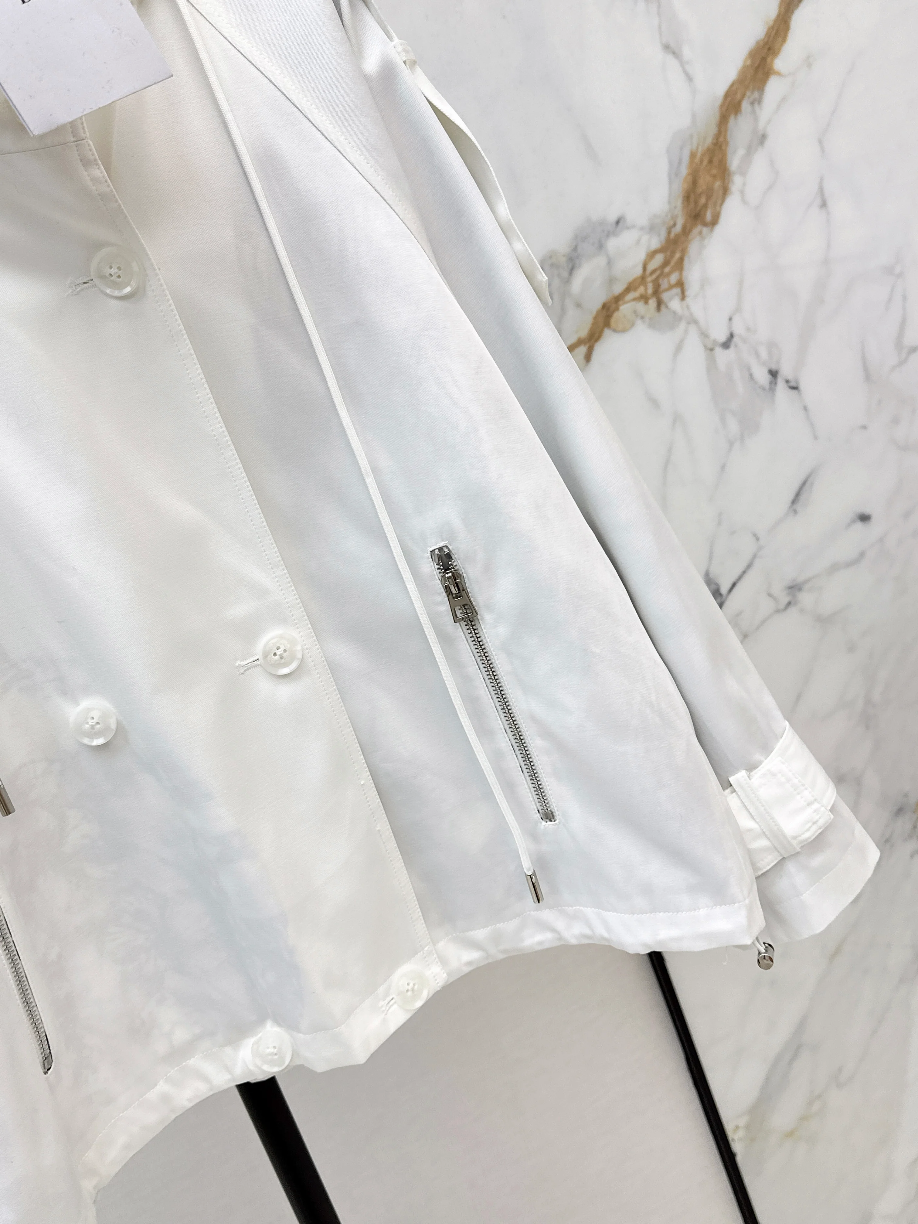 CD 26ss print hooded trench coats