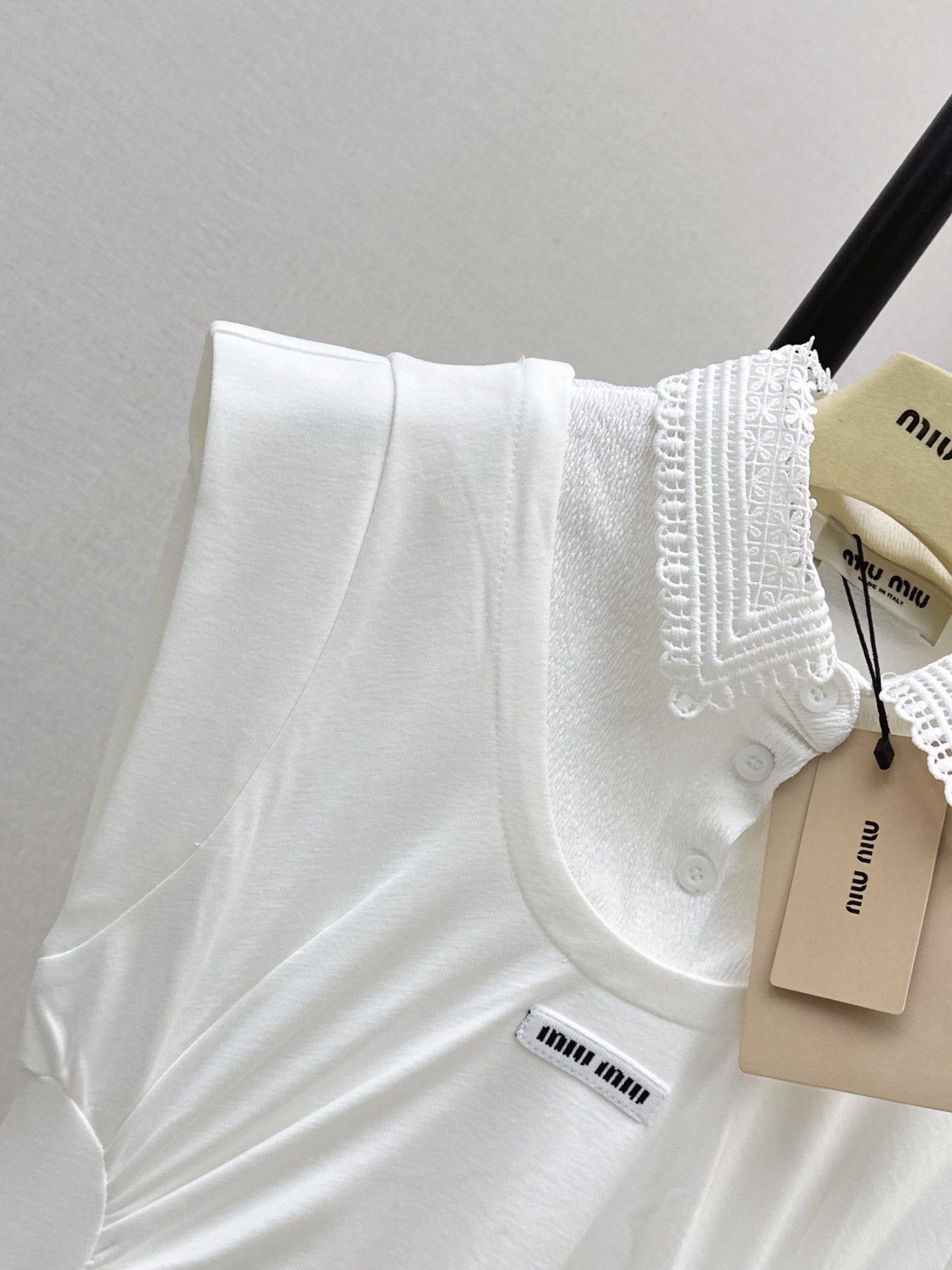 Miu 26ss sleeveless waist-cinching dress