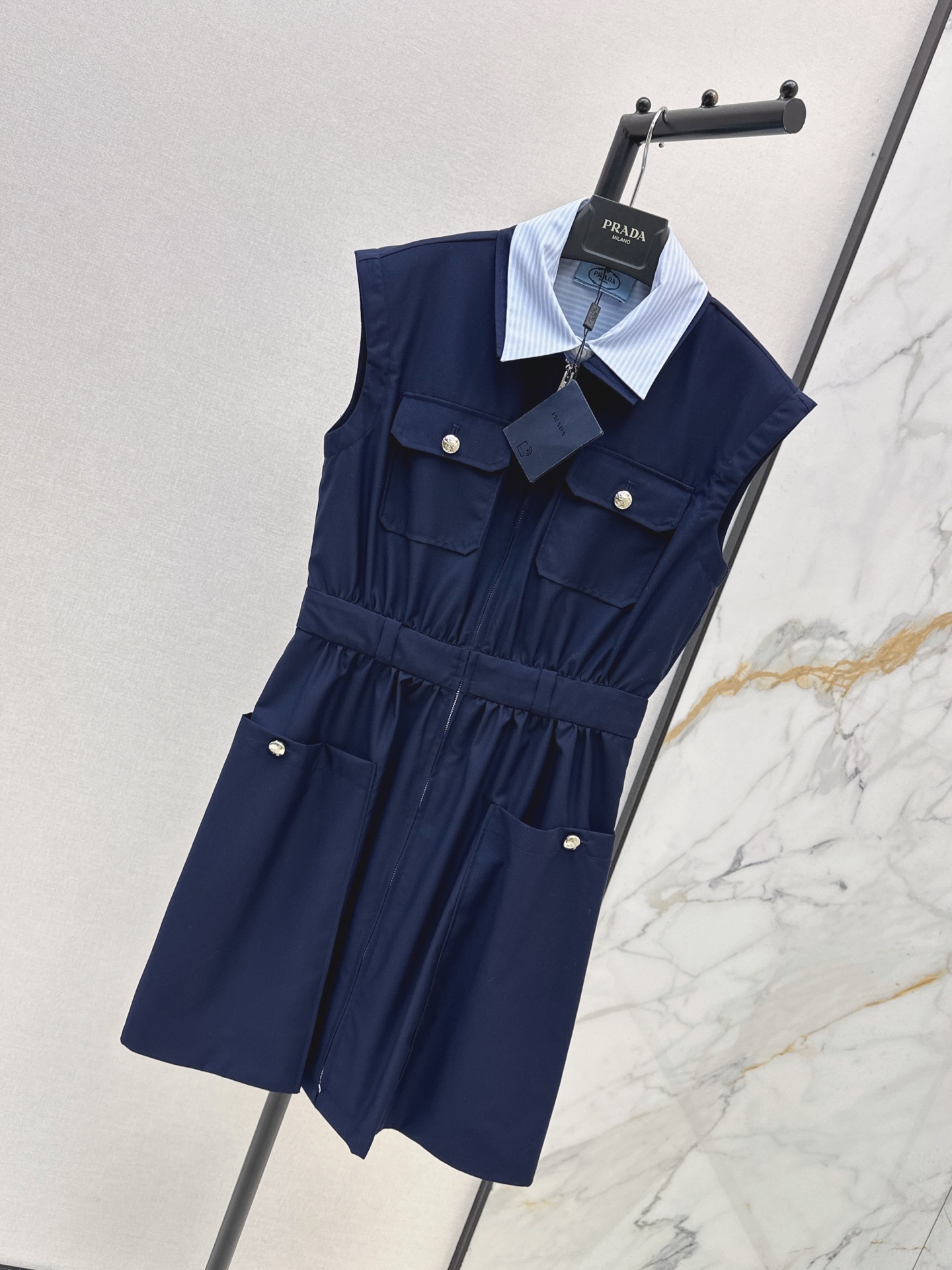 Pra 26ss  sleeveless belted dress