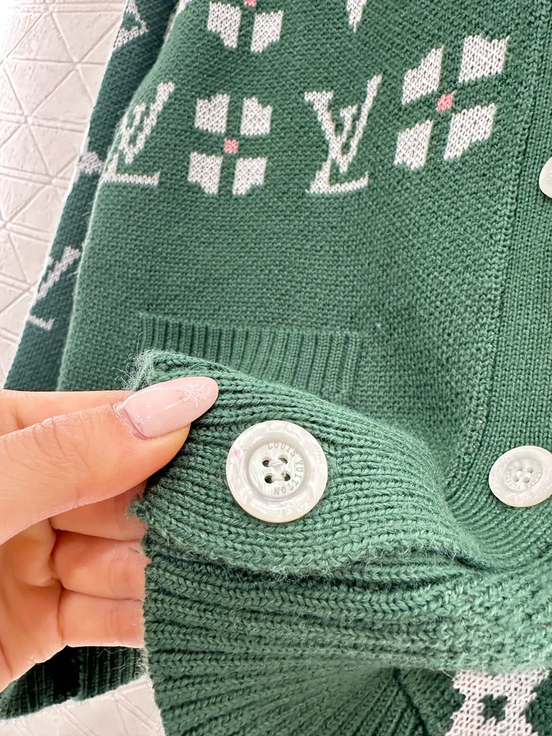 Louis 26ss jacquard knit cardigan