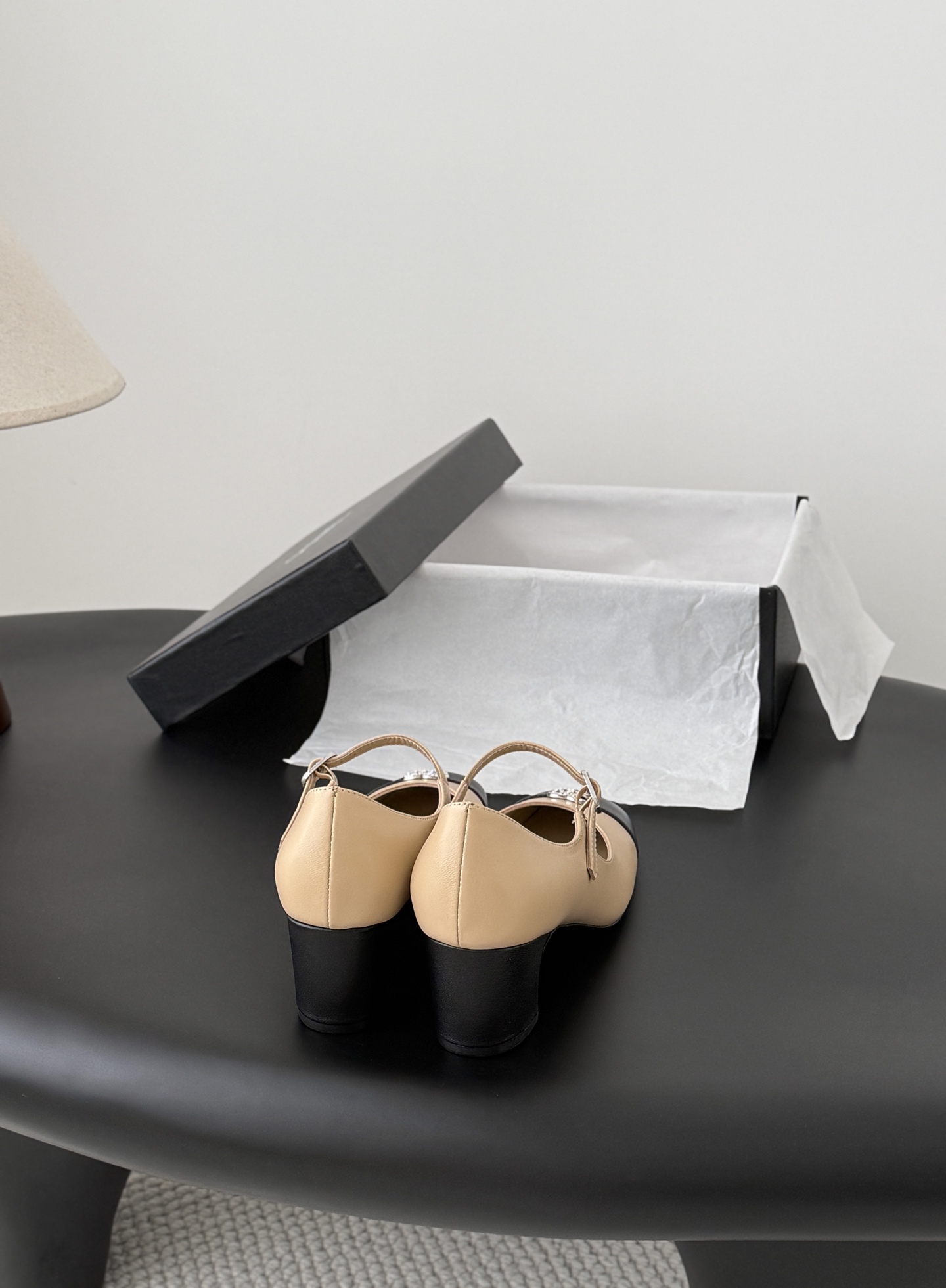 Chan 26K chunky heel mary jane shoes