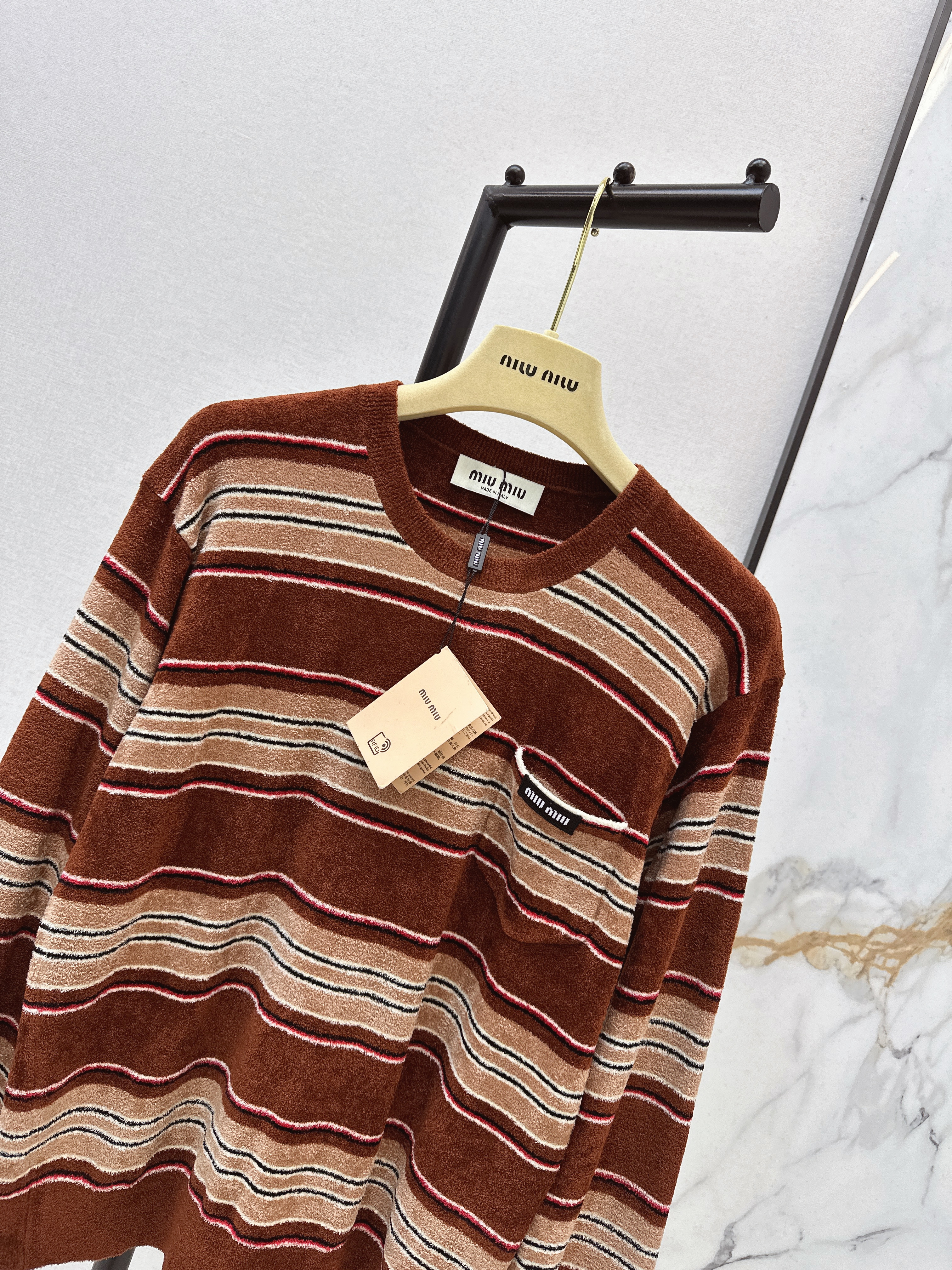 Miu 26ss stripe sweater