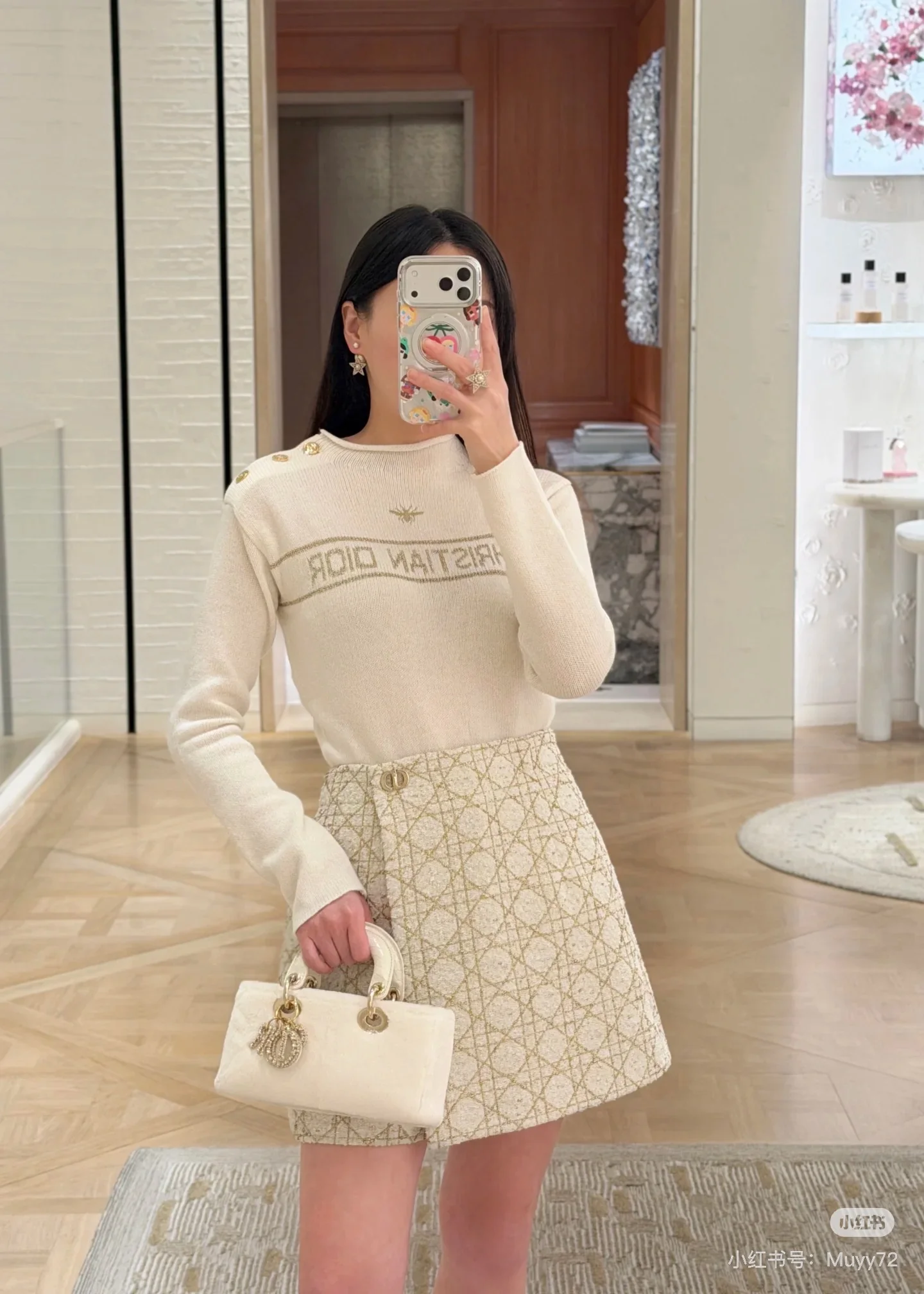 CD 26ss embroidery cashmere sweater