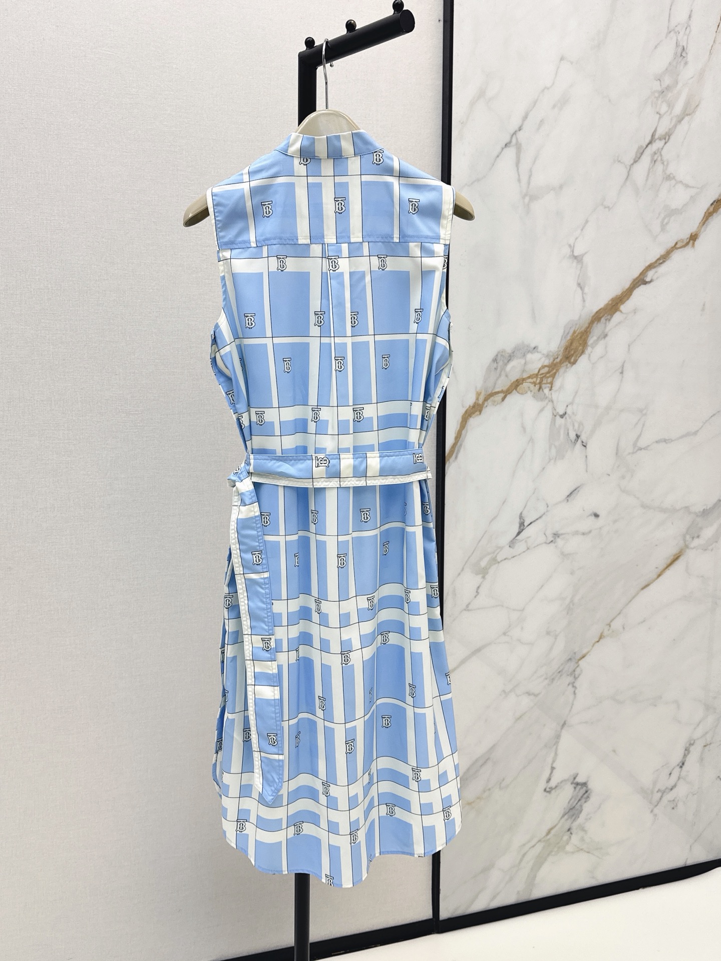 Burb 26ss sleeveless check dress