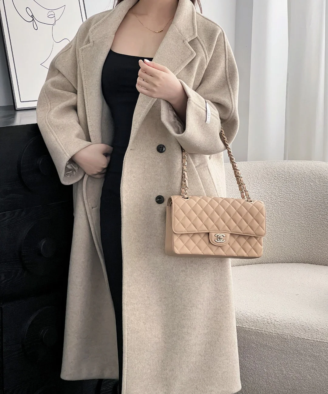 Chan cf25 chain shoulder bag