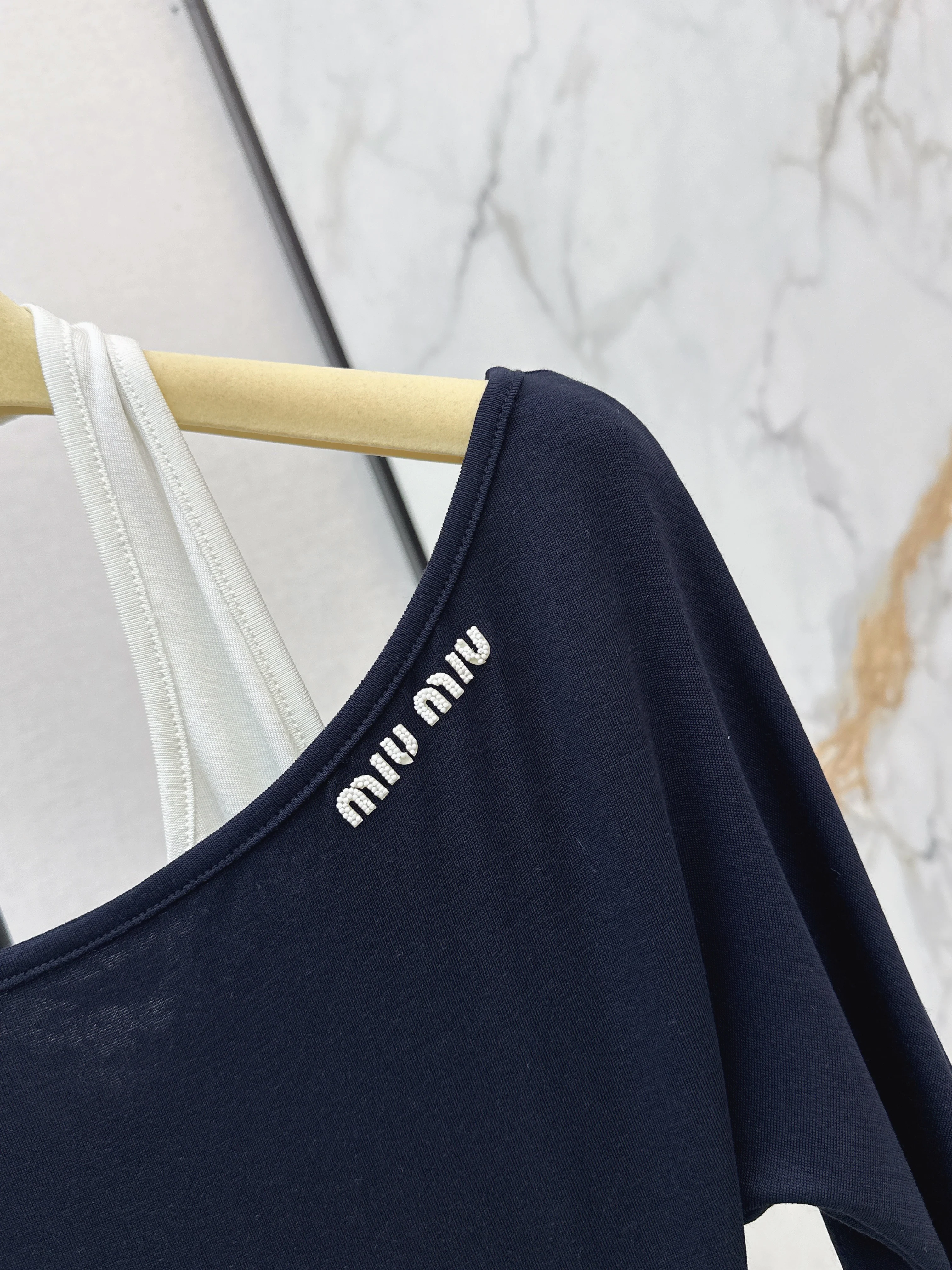 Miu 26ss 2in1 basic tee