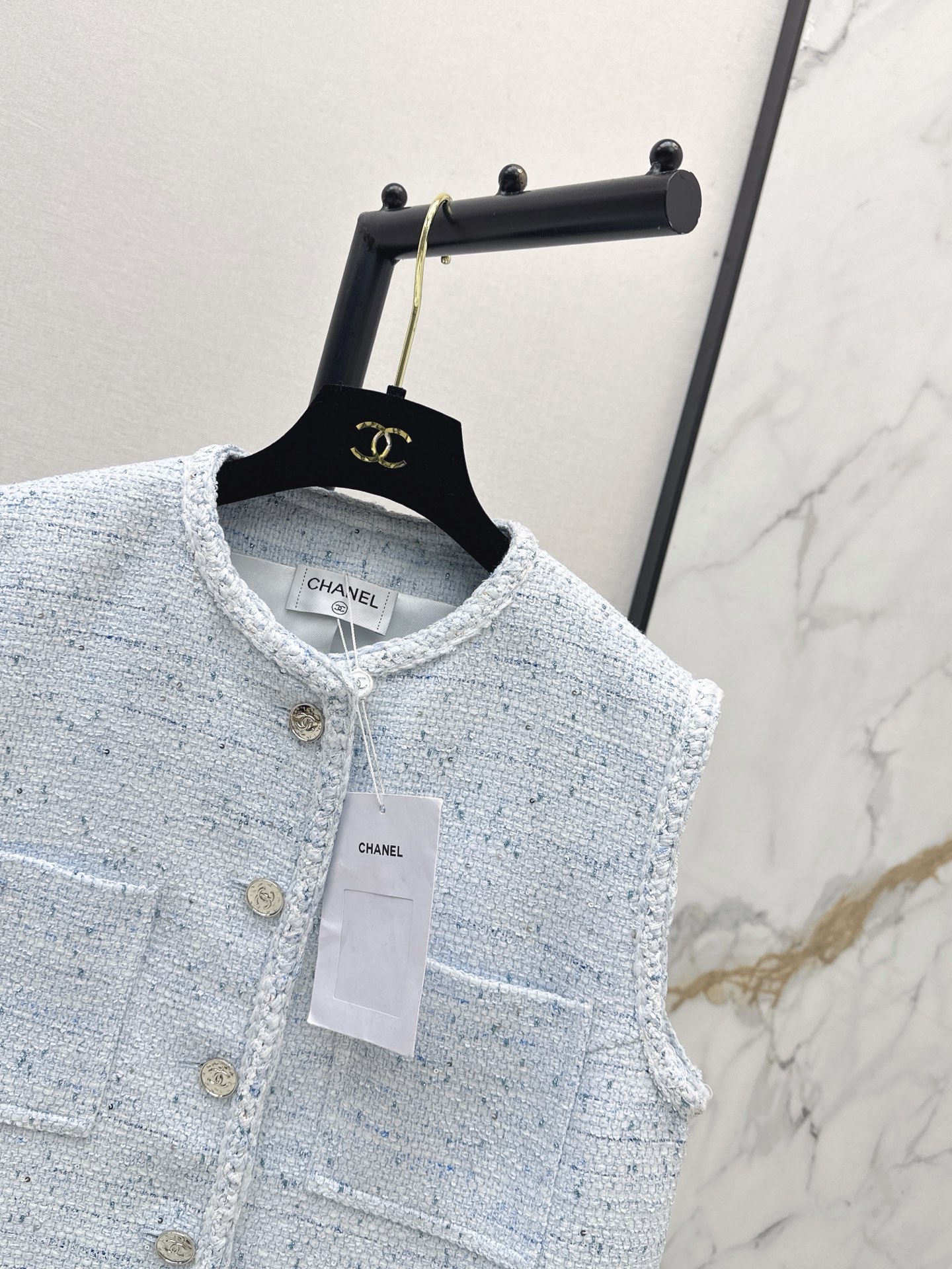 Chan 26ss woven vest