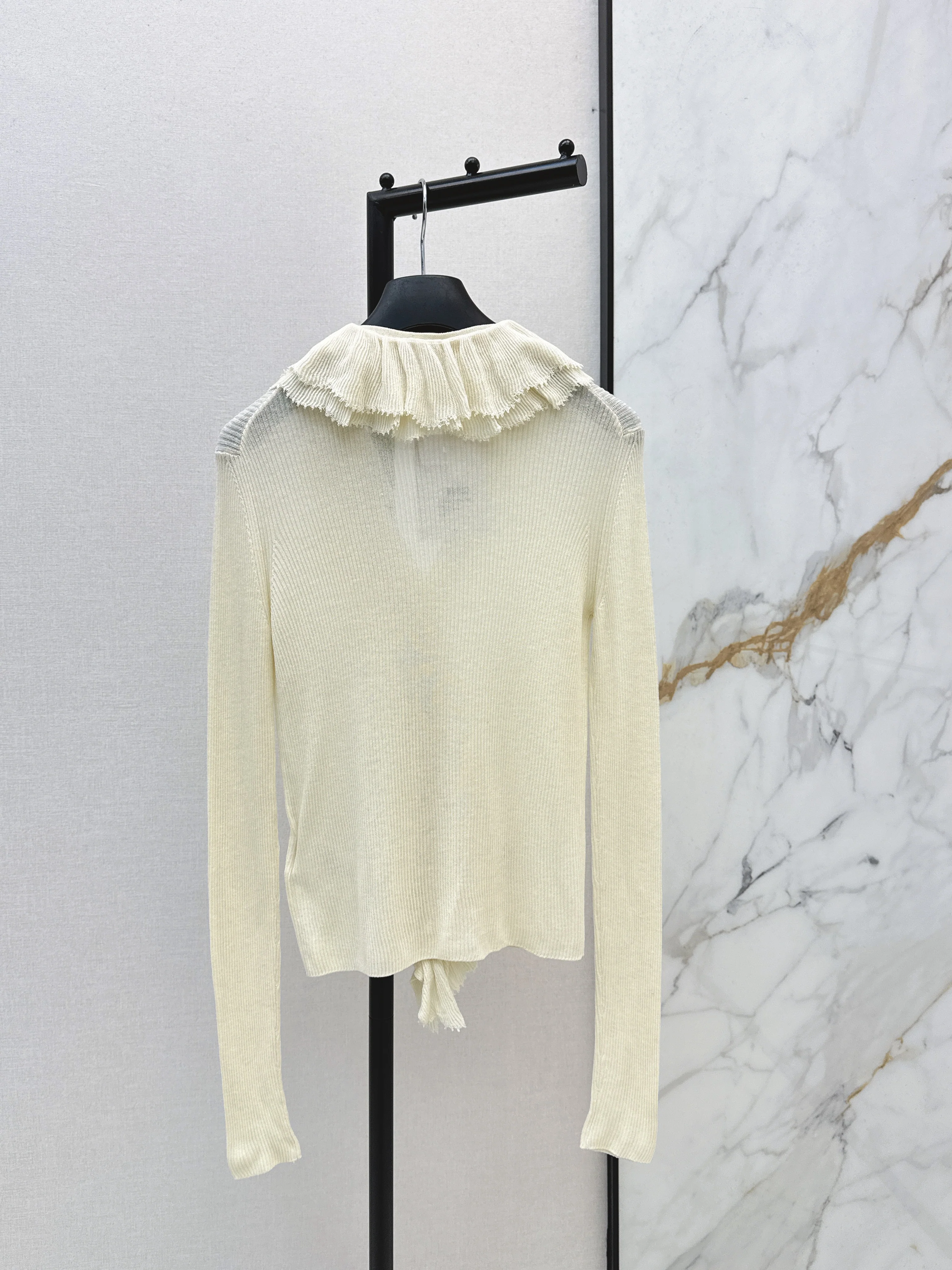 CD 26ss detachable lace collar cardigan