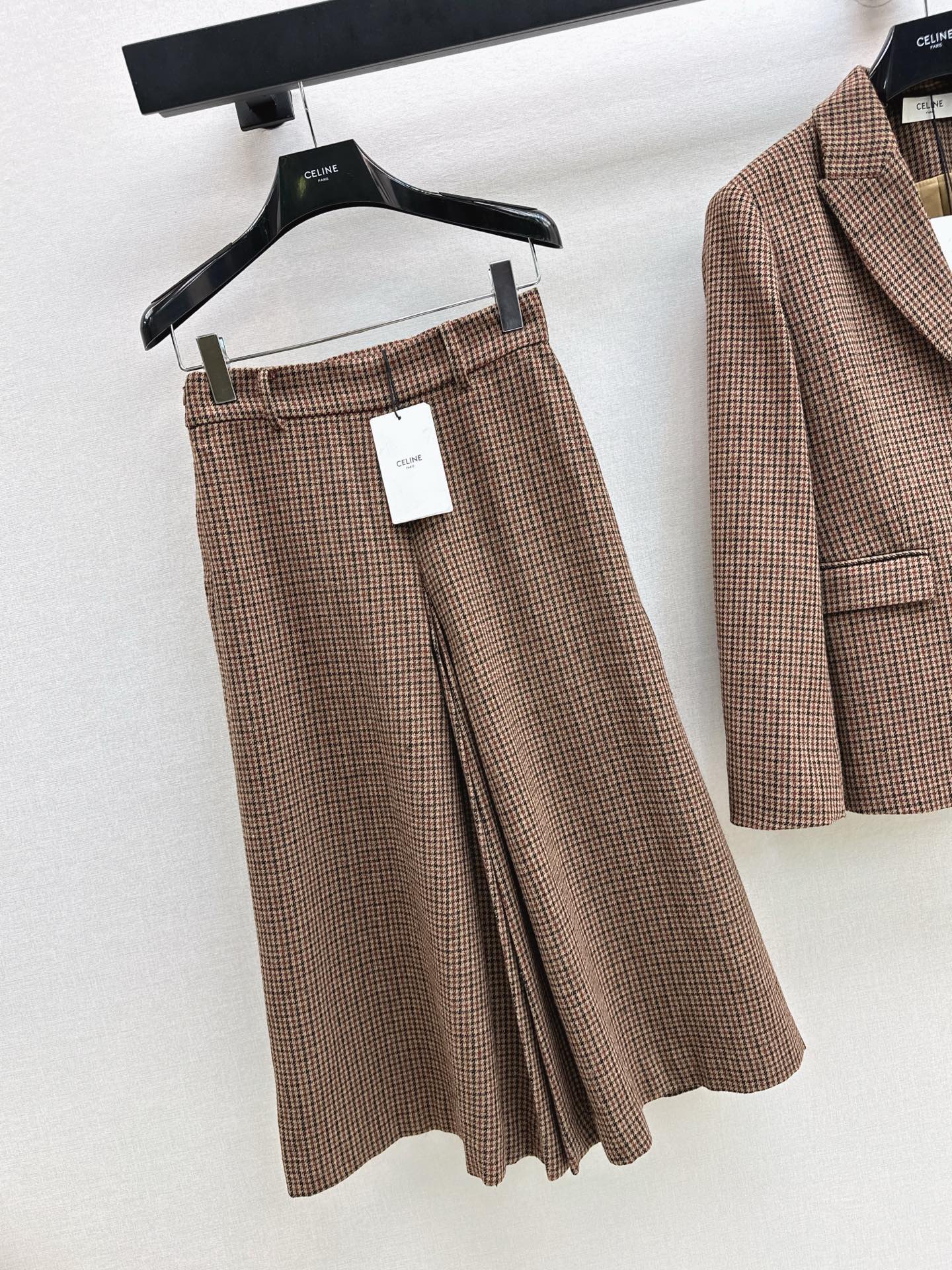 Celi 25fw check dress pants