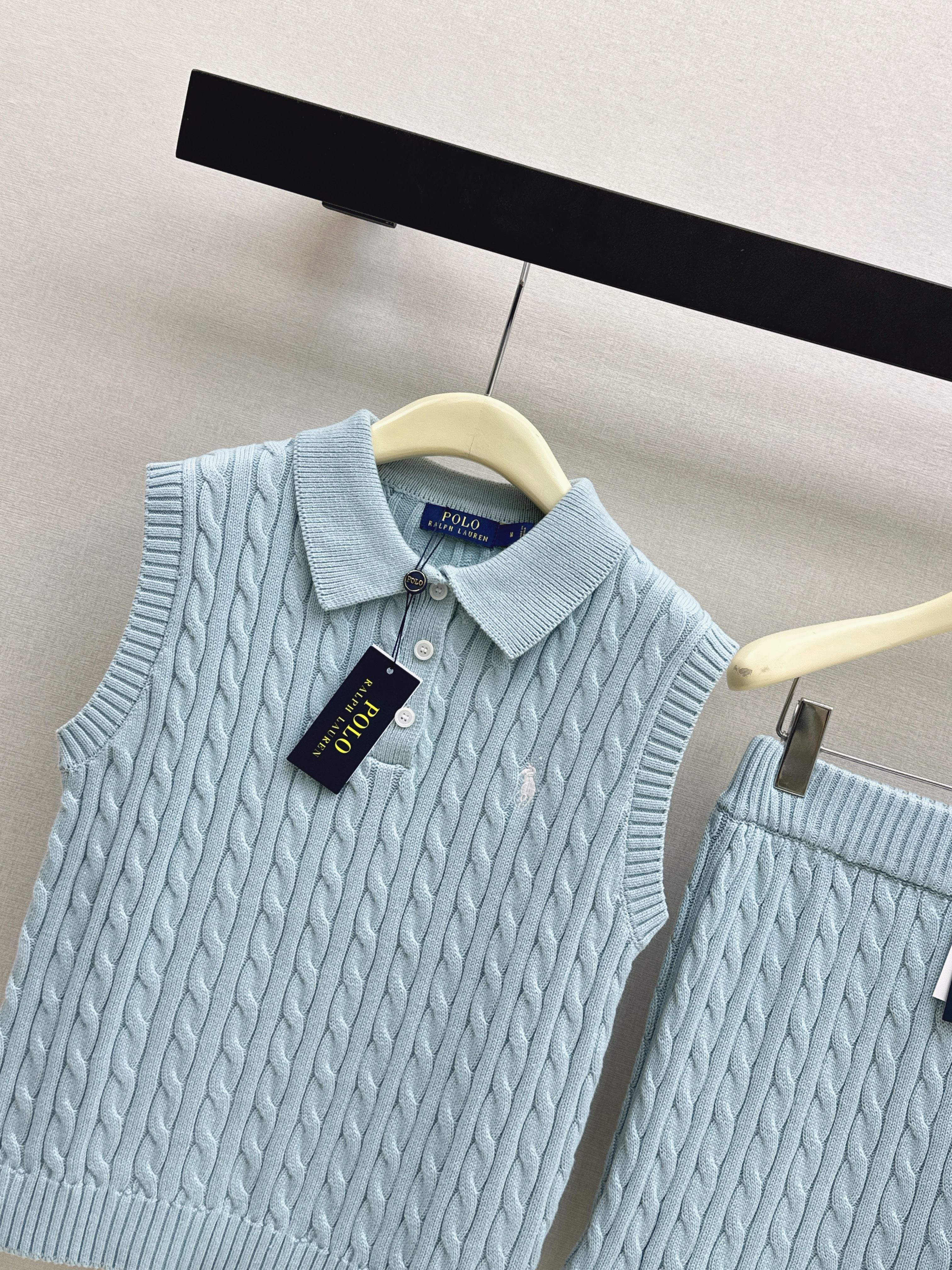 Ralp 26ss polo vest skirt set