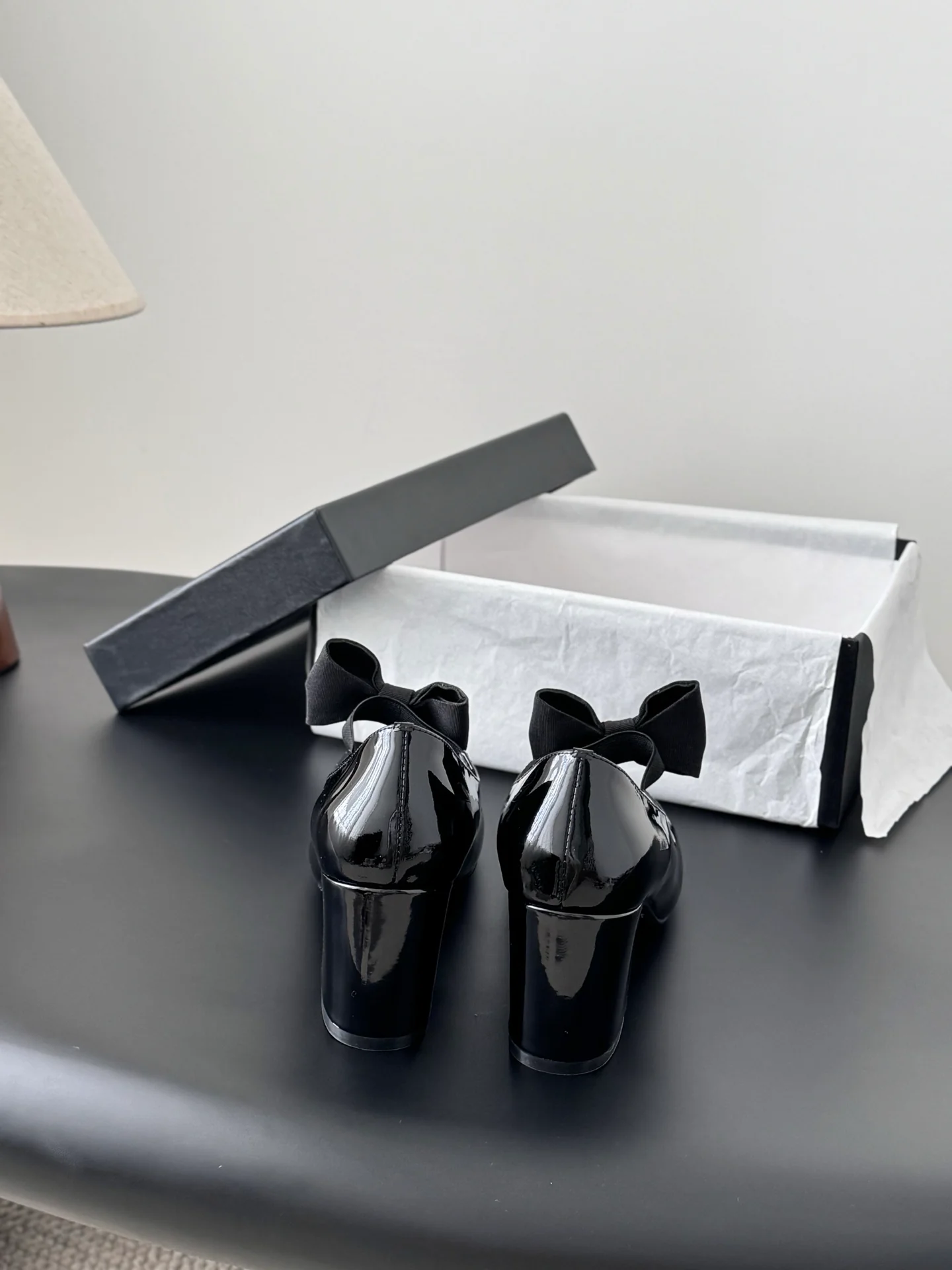 Chan 26ss chunky heel mary jane shoes