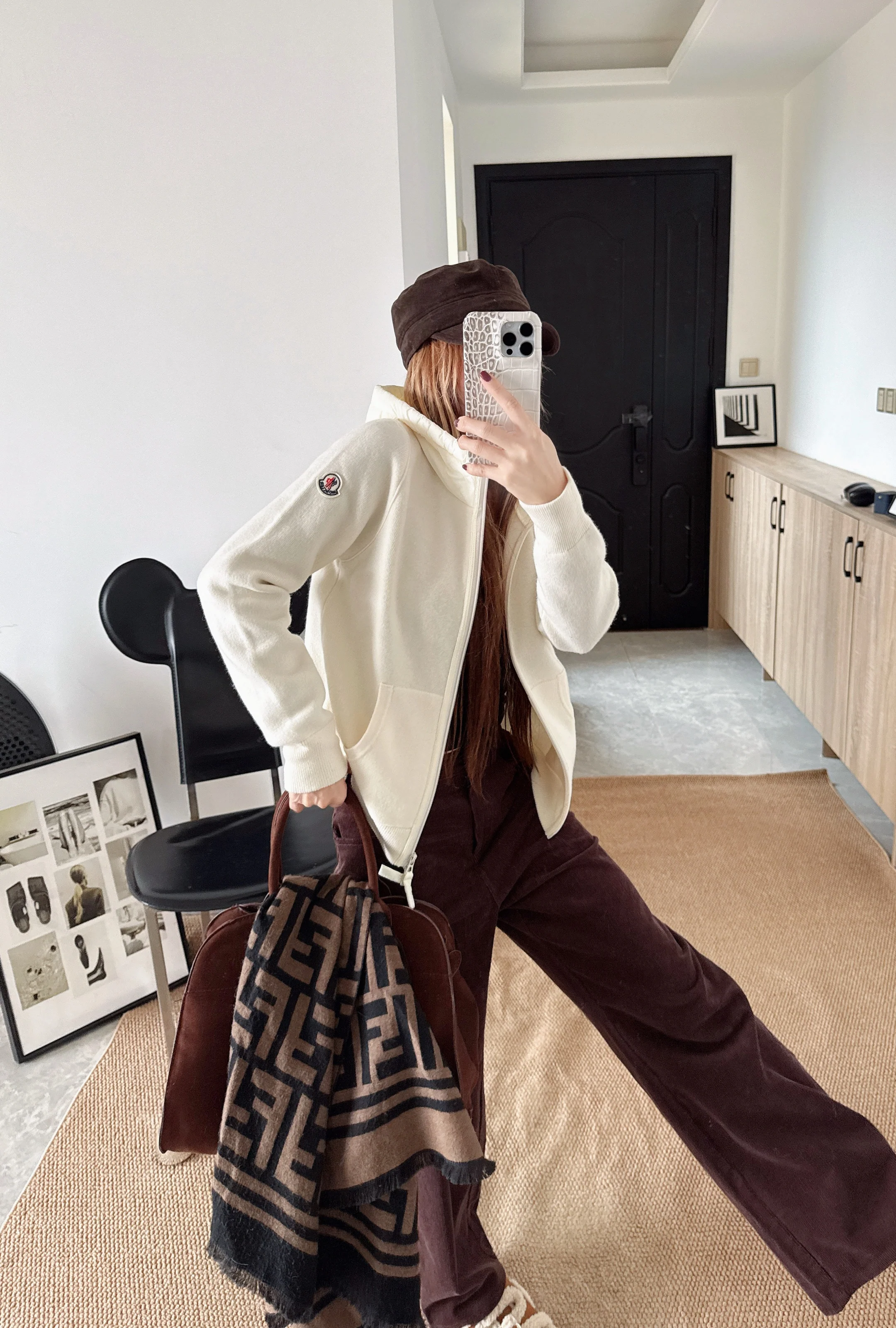 Monc 26ss hooded cardigan jacket