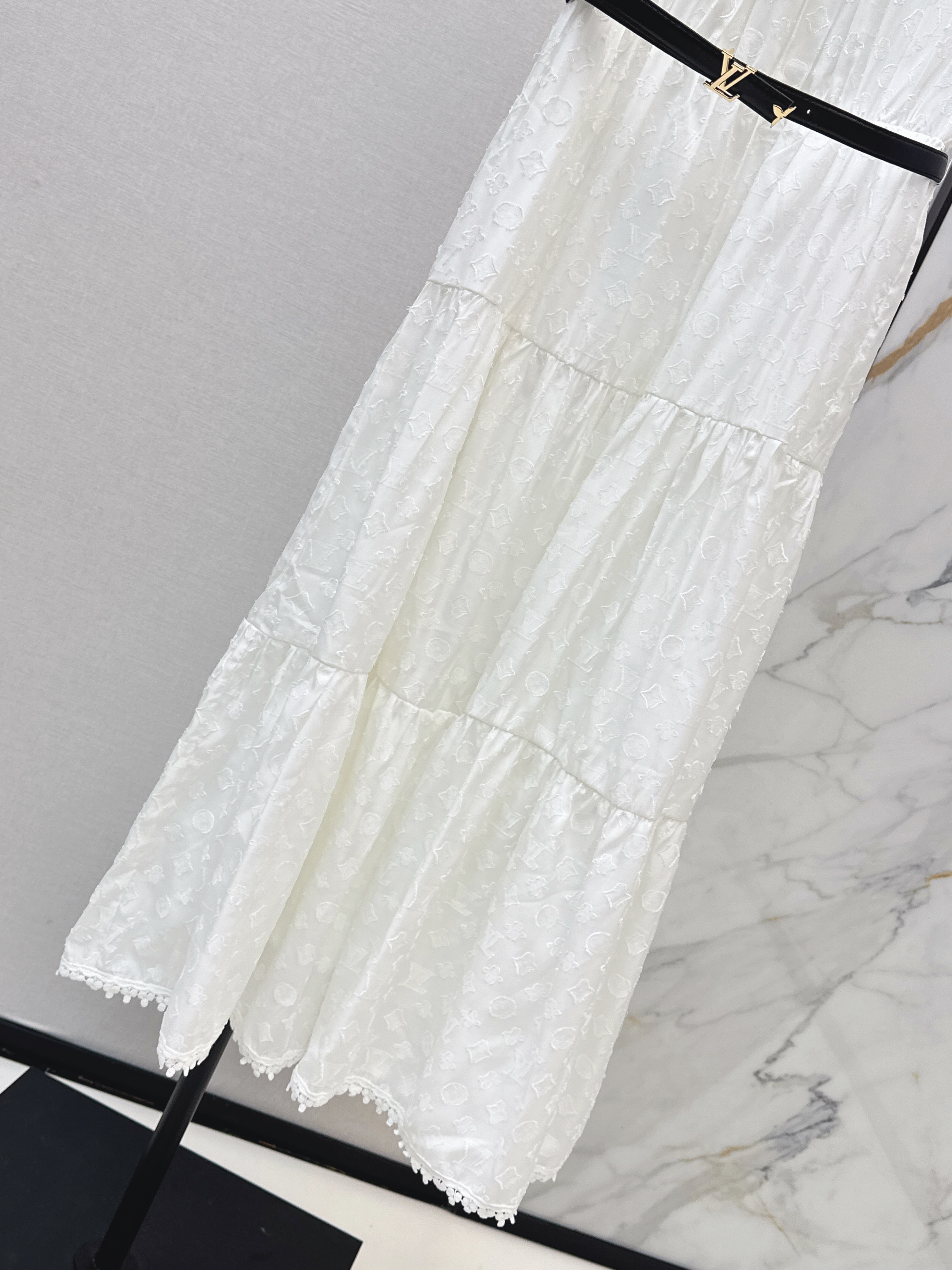 Loui 26ss jacquard sleeveless dress