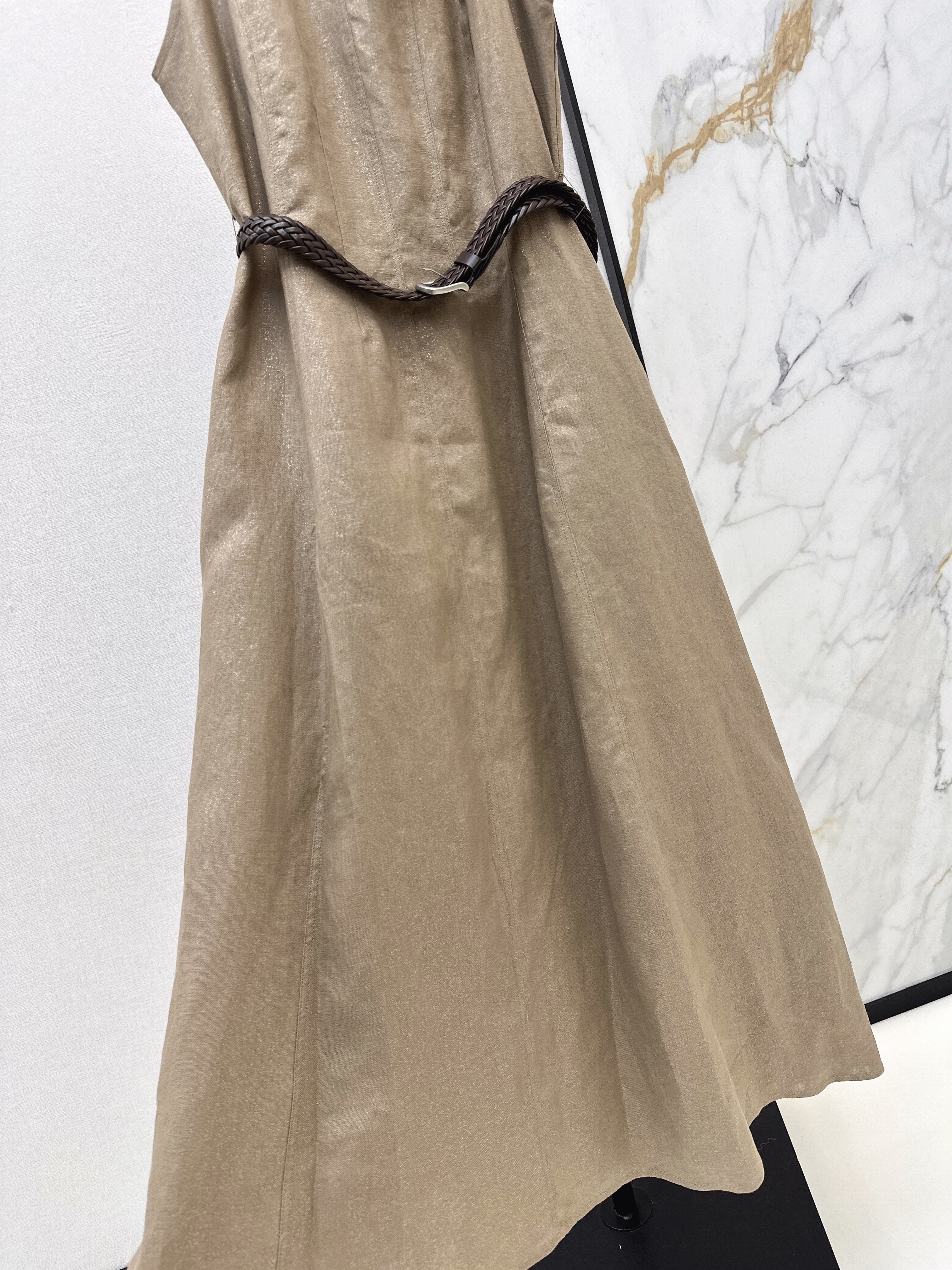 Brun 26ss lenen dress