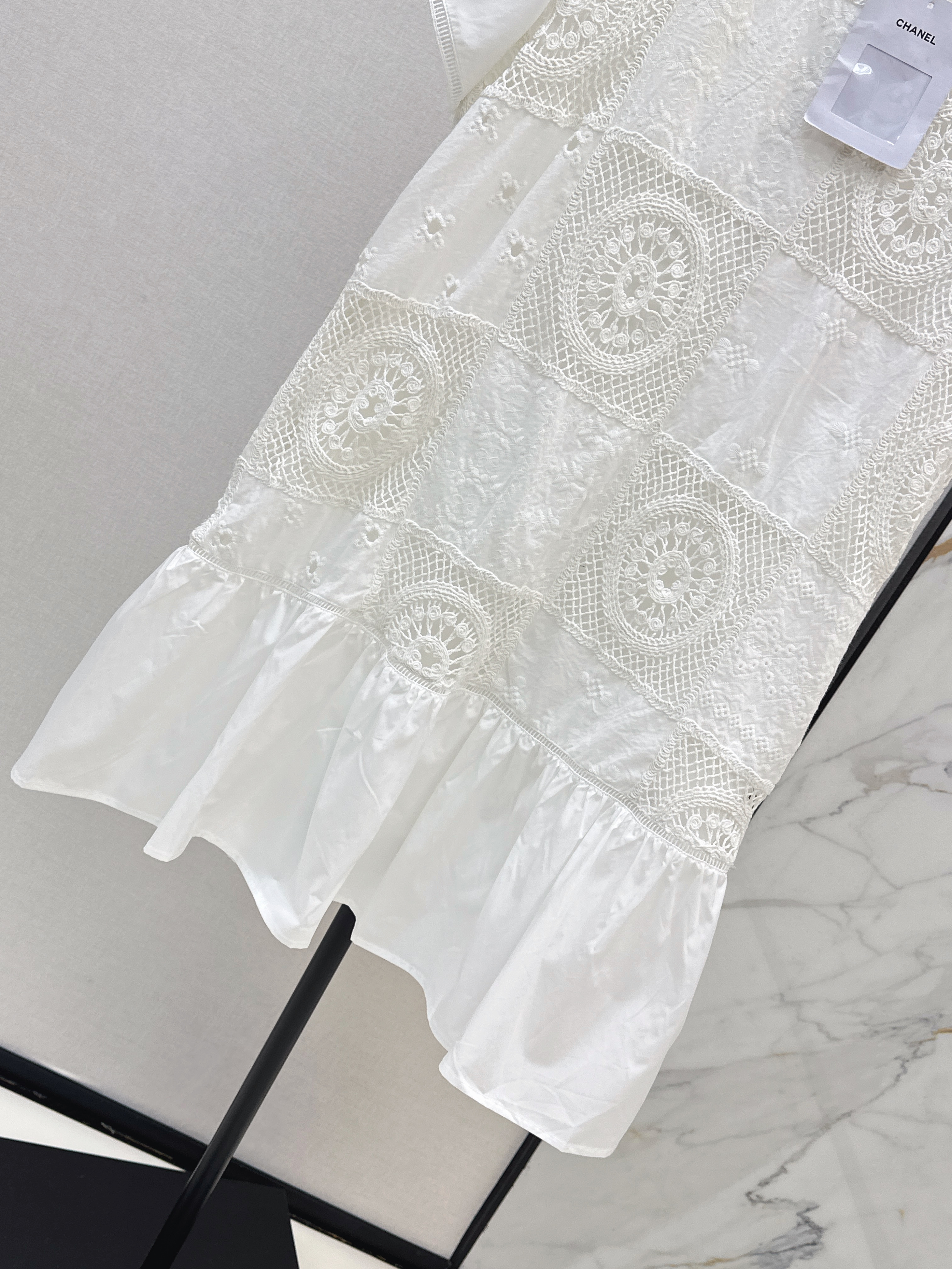 Chan 26ss hollow crochet dress