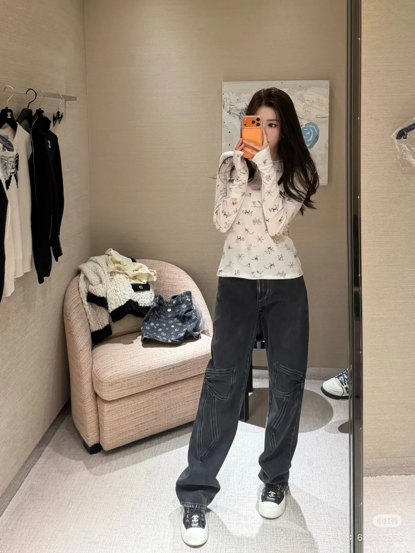 Chan 25fw cargo denim pants