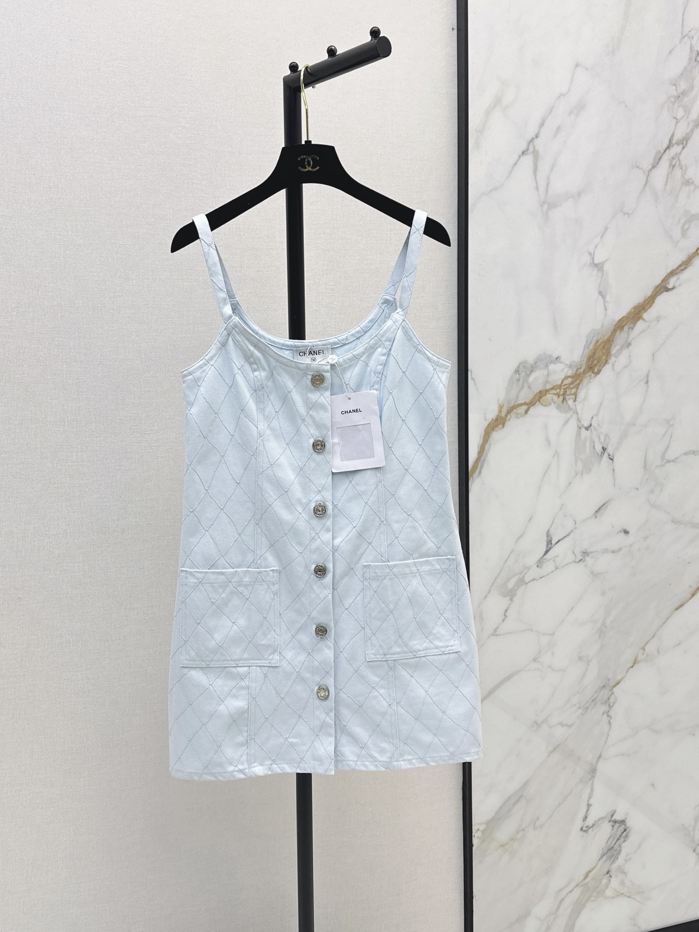Chan 26ss denim slip dress