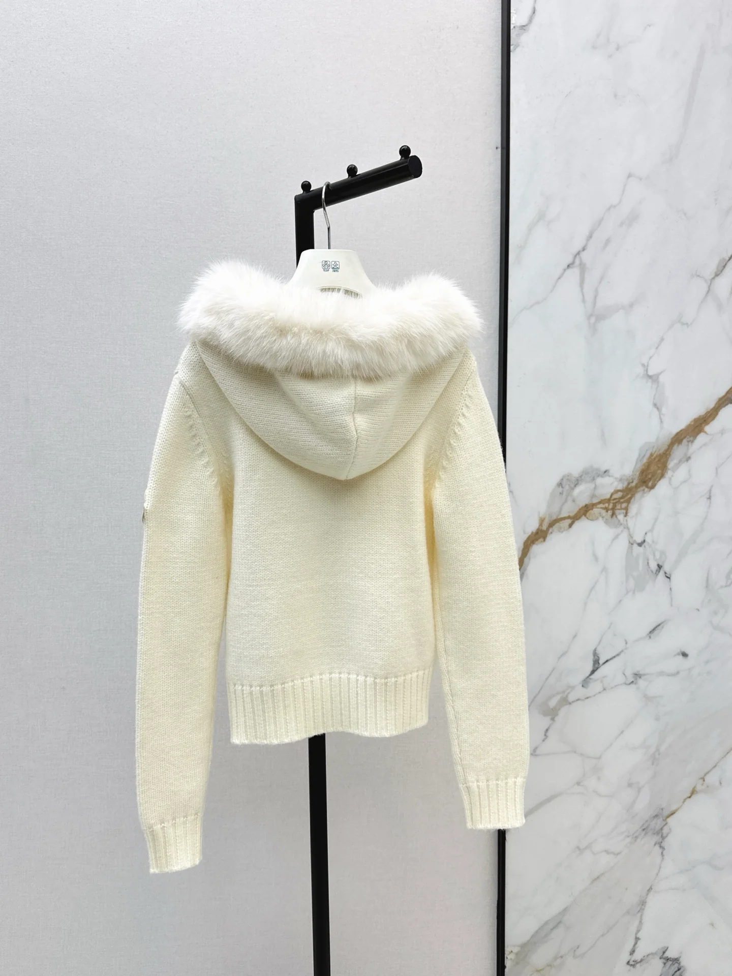 Monc 25fw detachable fur knit jacket