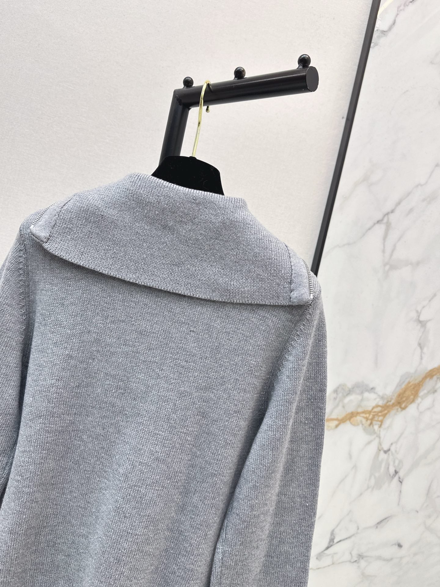 Chan 25fw zip knit jumper