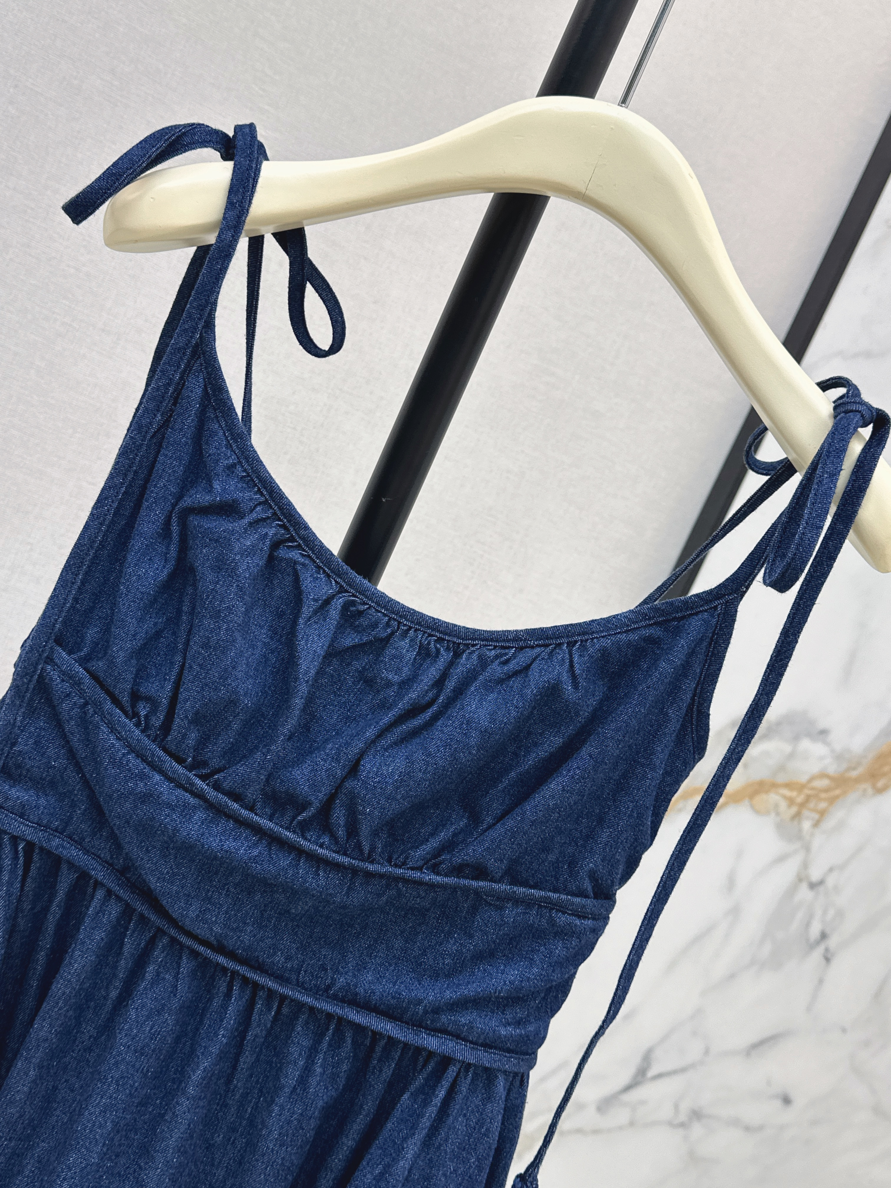 Zimm 26SS Tie-Strap Embroidered Midi Dress