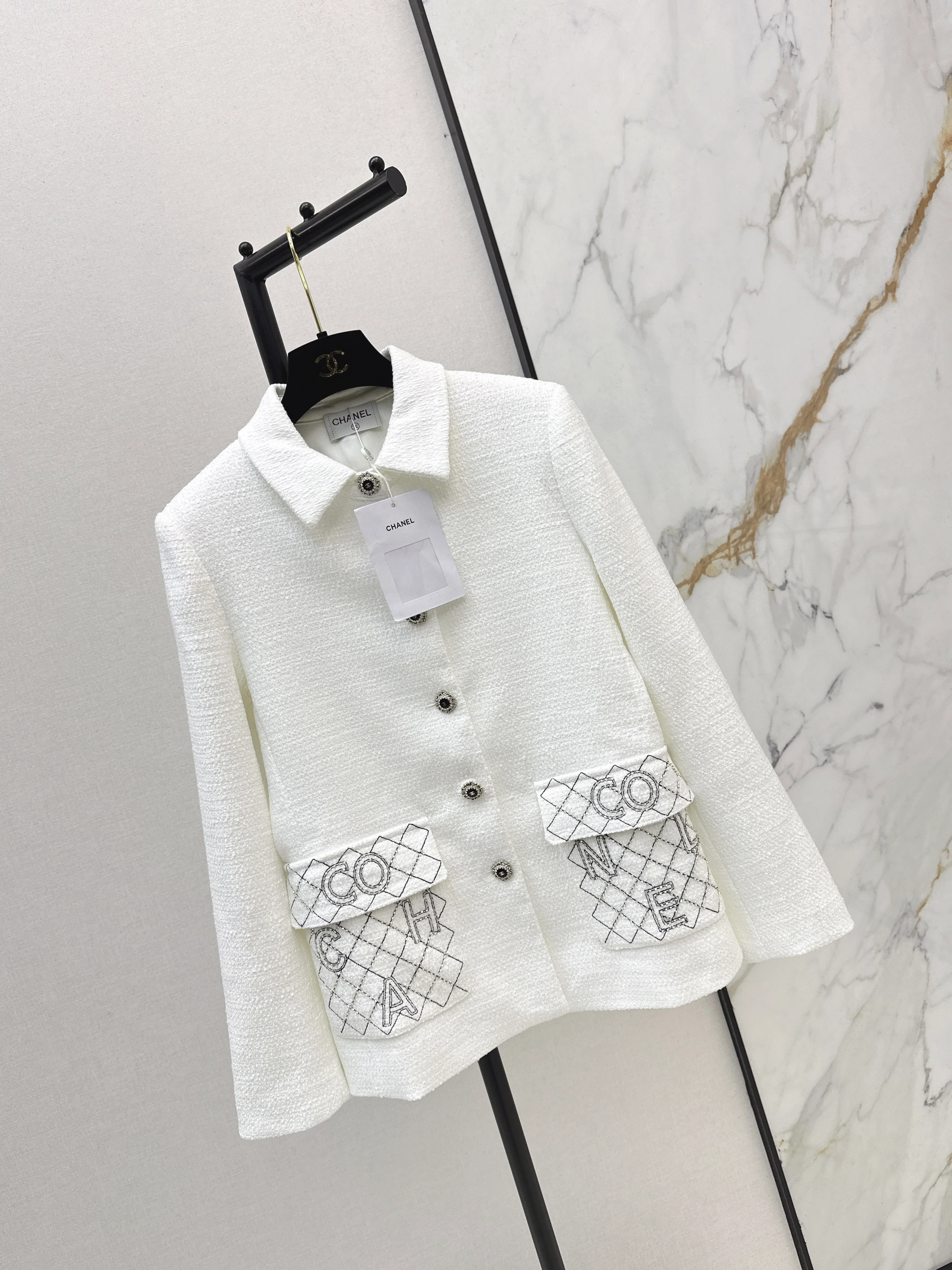 Chan 26ss tweed woven jacket