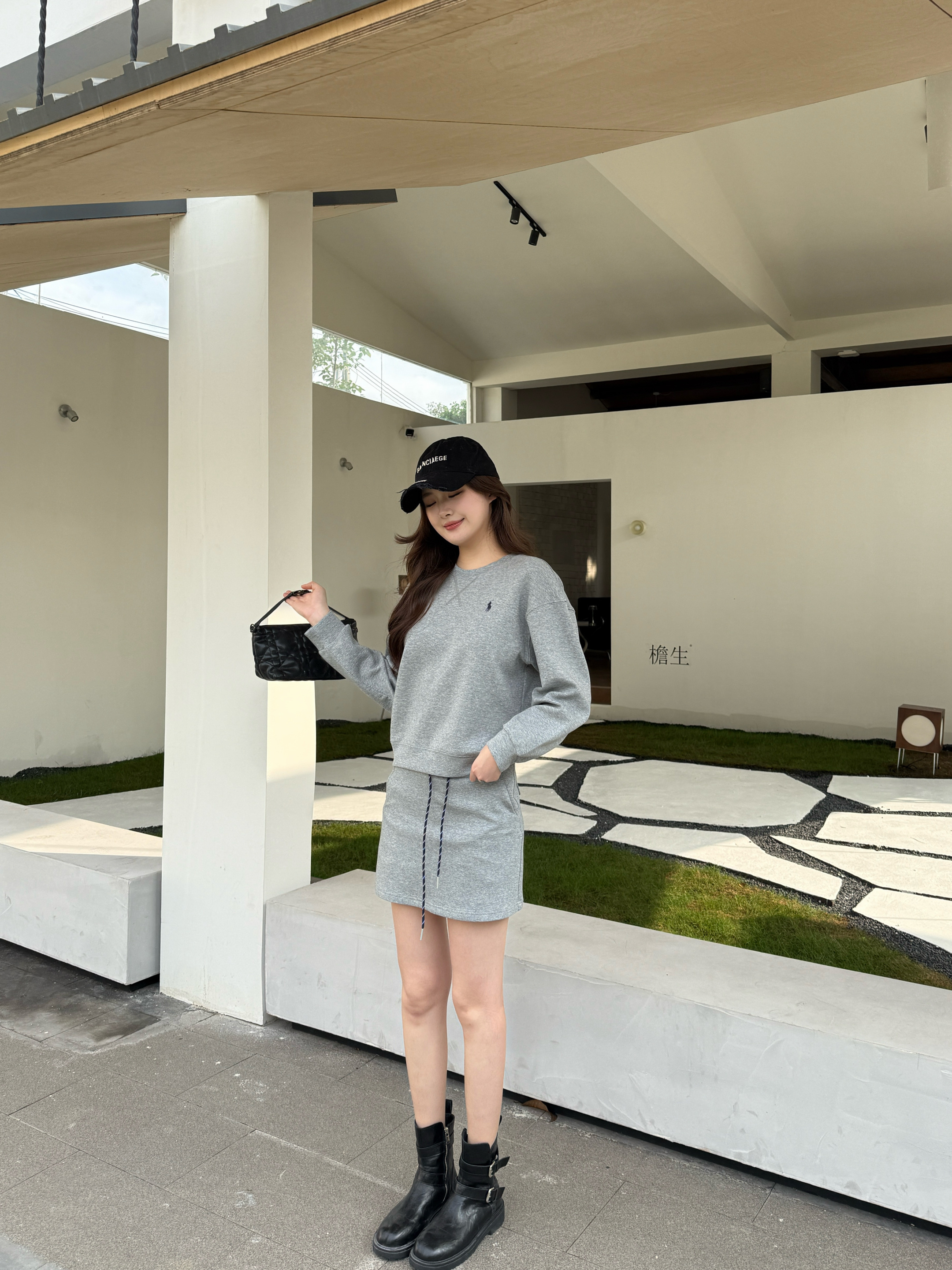 Ralp 26ss casual sweatshirts skirts sets