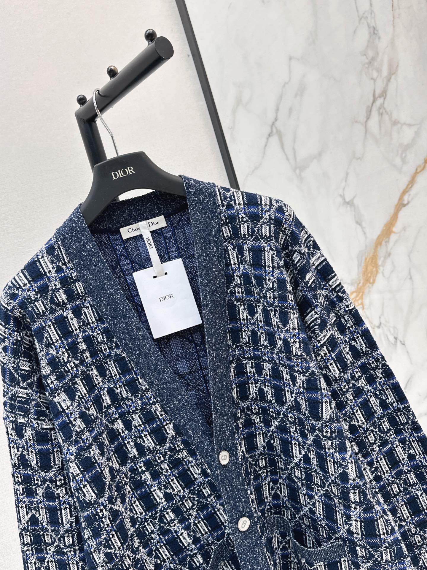 CD 26ss check cardigan