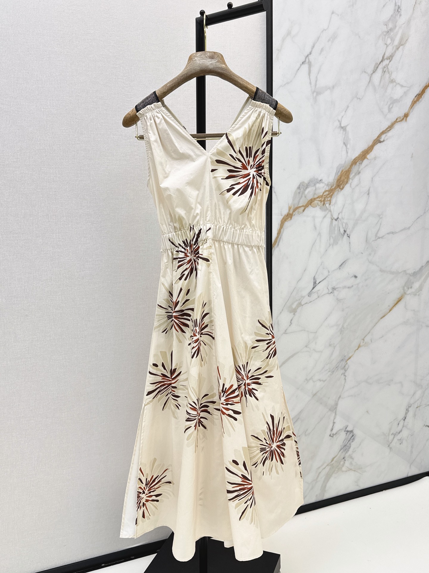 Brun 26ss sleeveless print dress