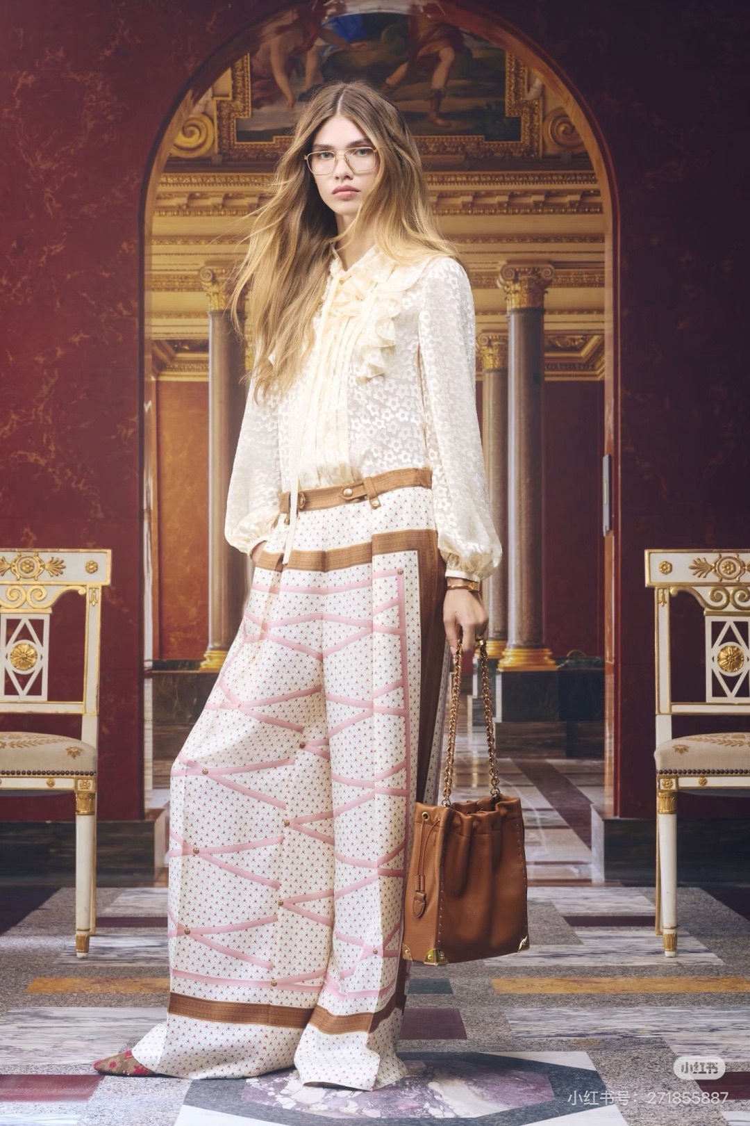 Loui 26ss print asymmetrical skirt