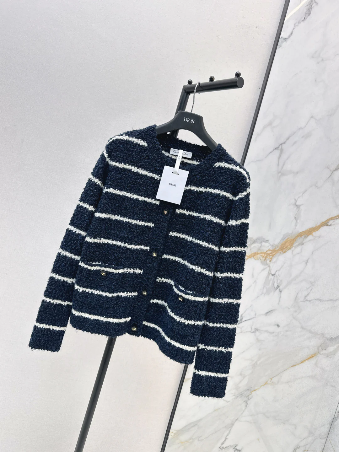 CD 25fw tripe cardigan