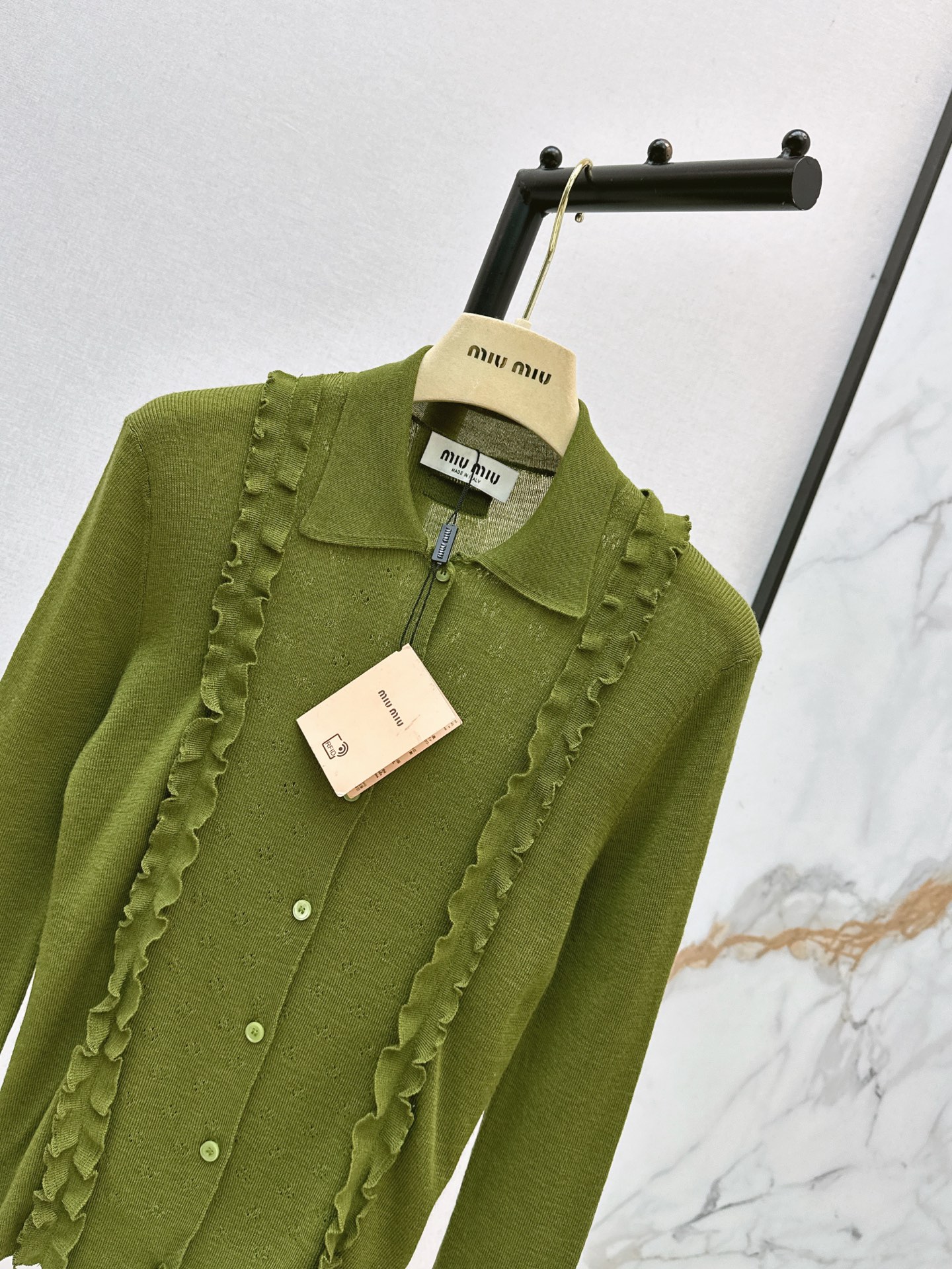 Miu 26ss ruffle cardiagn
