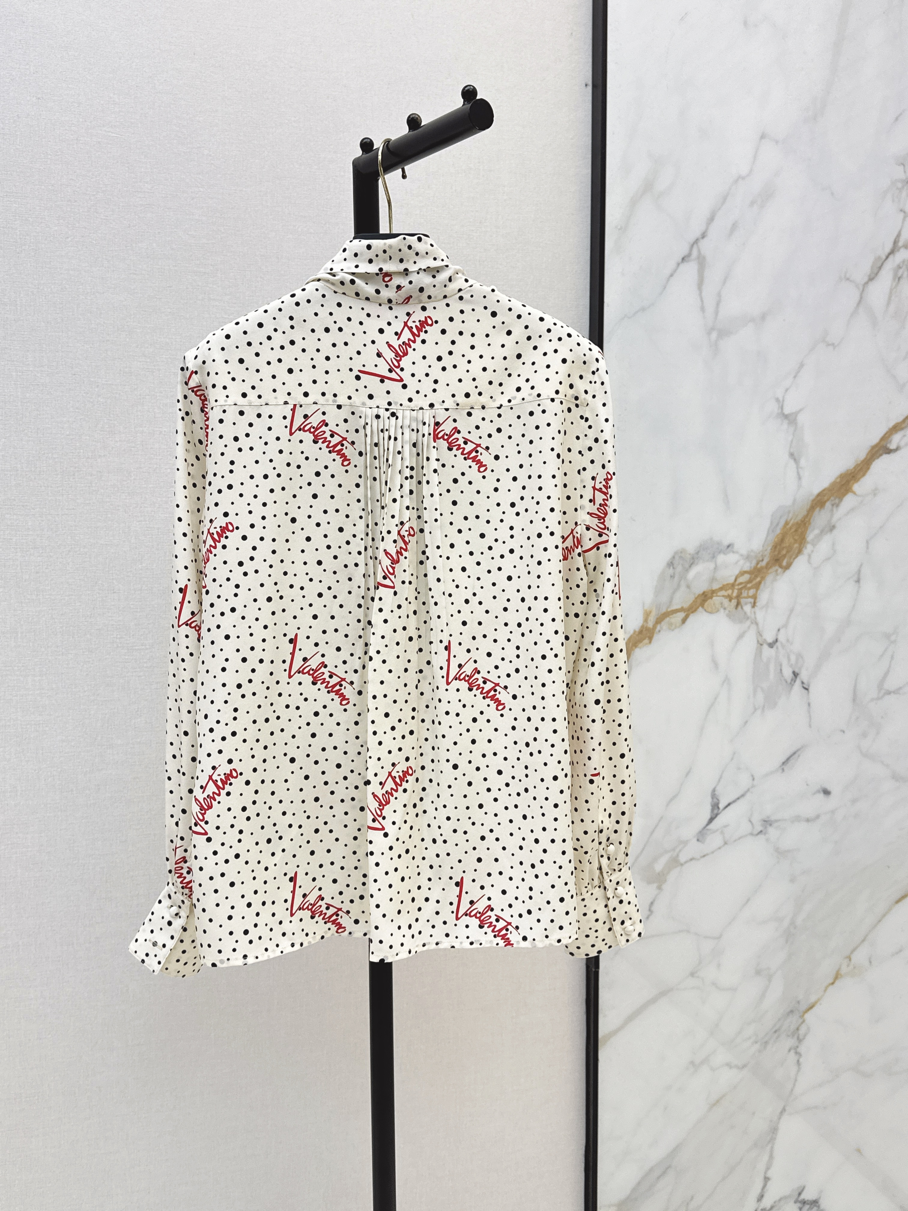 Valen 26ss print ribbon shirt