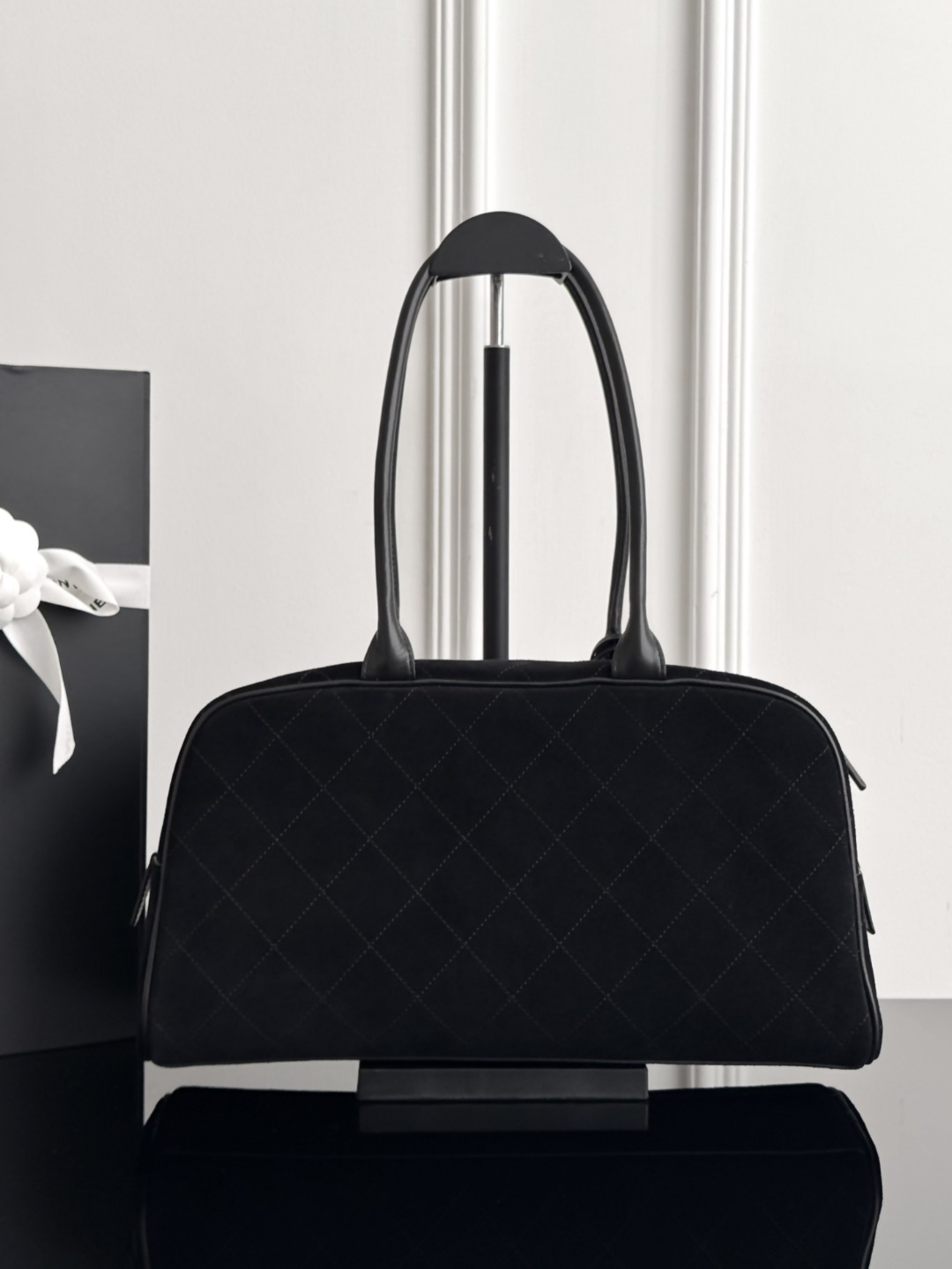Chan 26S suede bowling bag