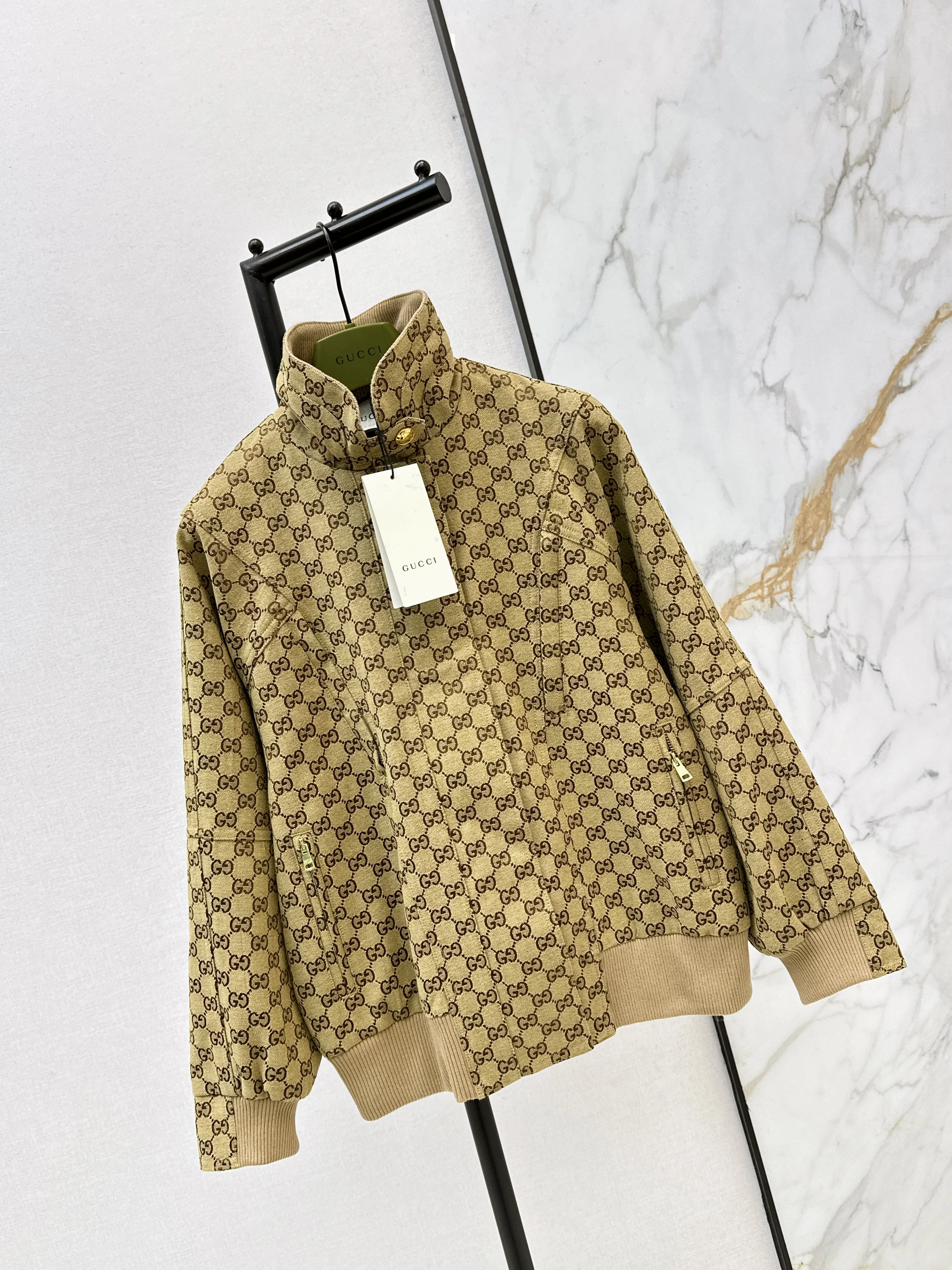 Gucc 26ss jacquard trench coats