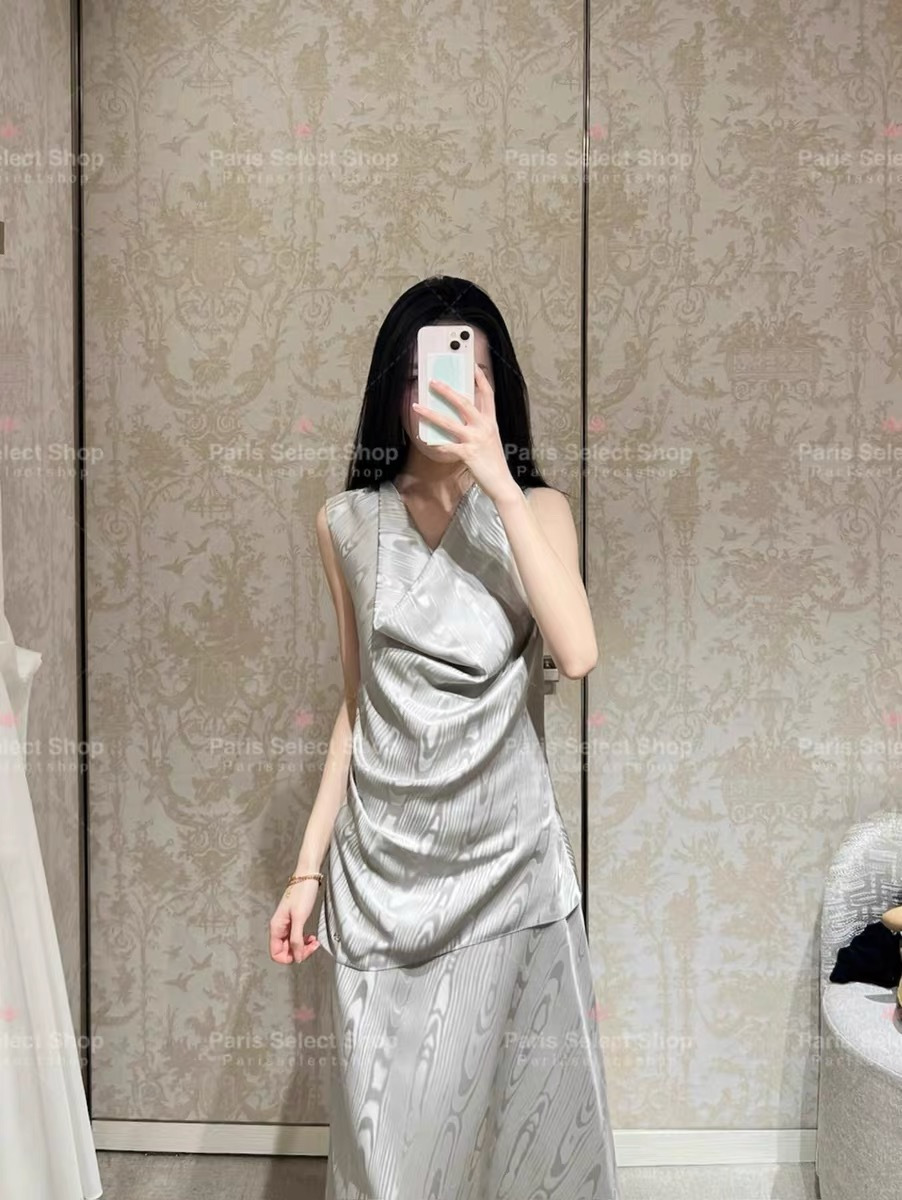 CD 26ss jacquard silk top