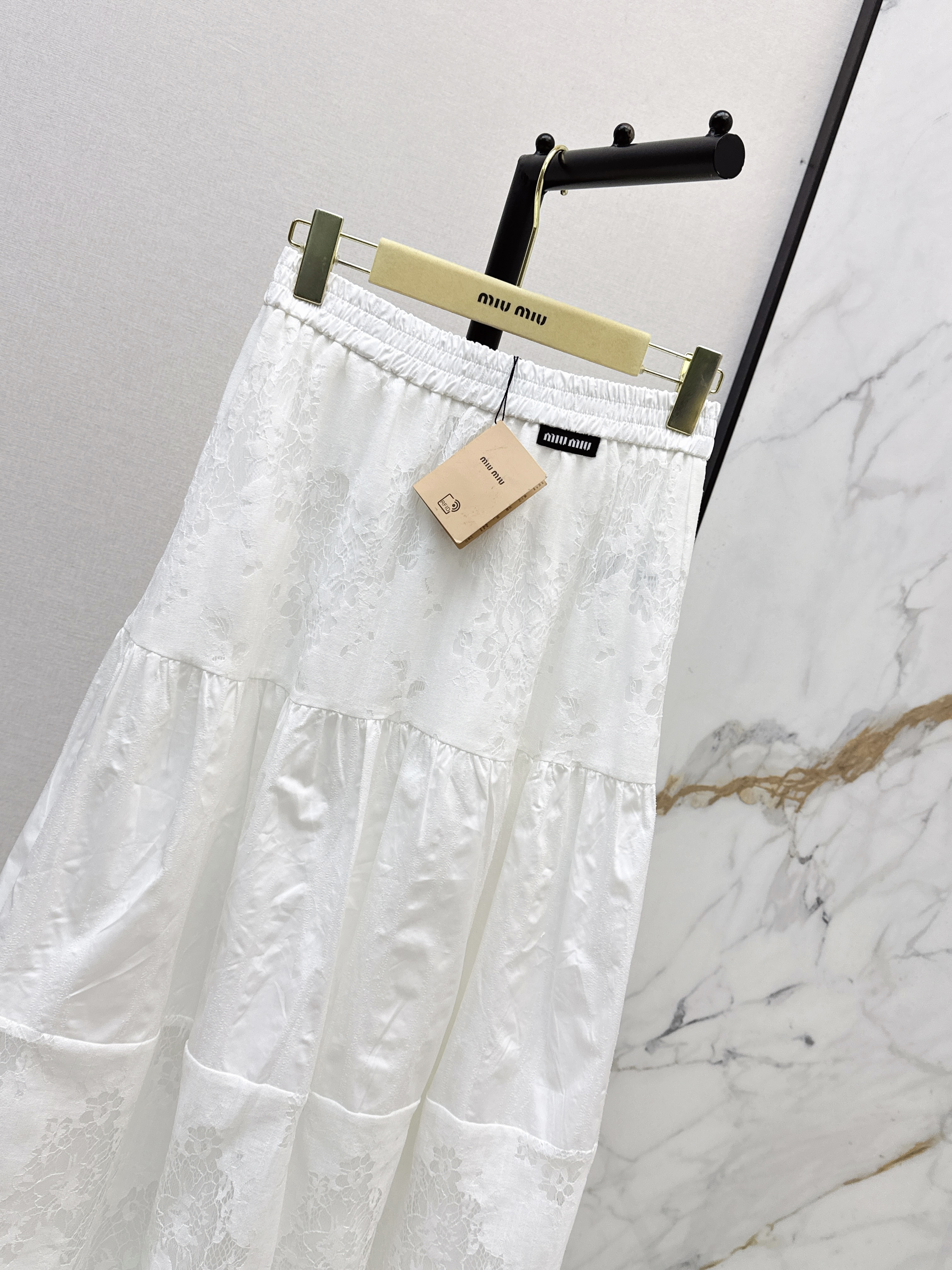Miu 26ss lace jacquard skirt