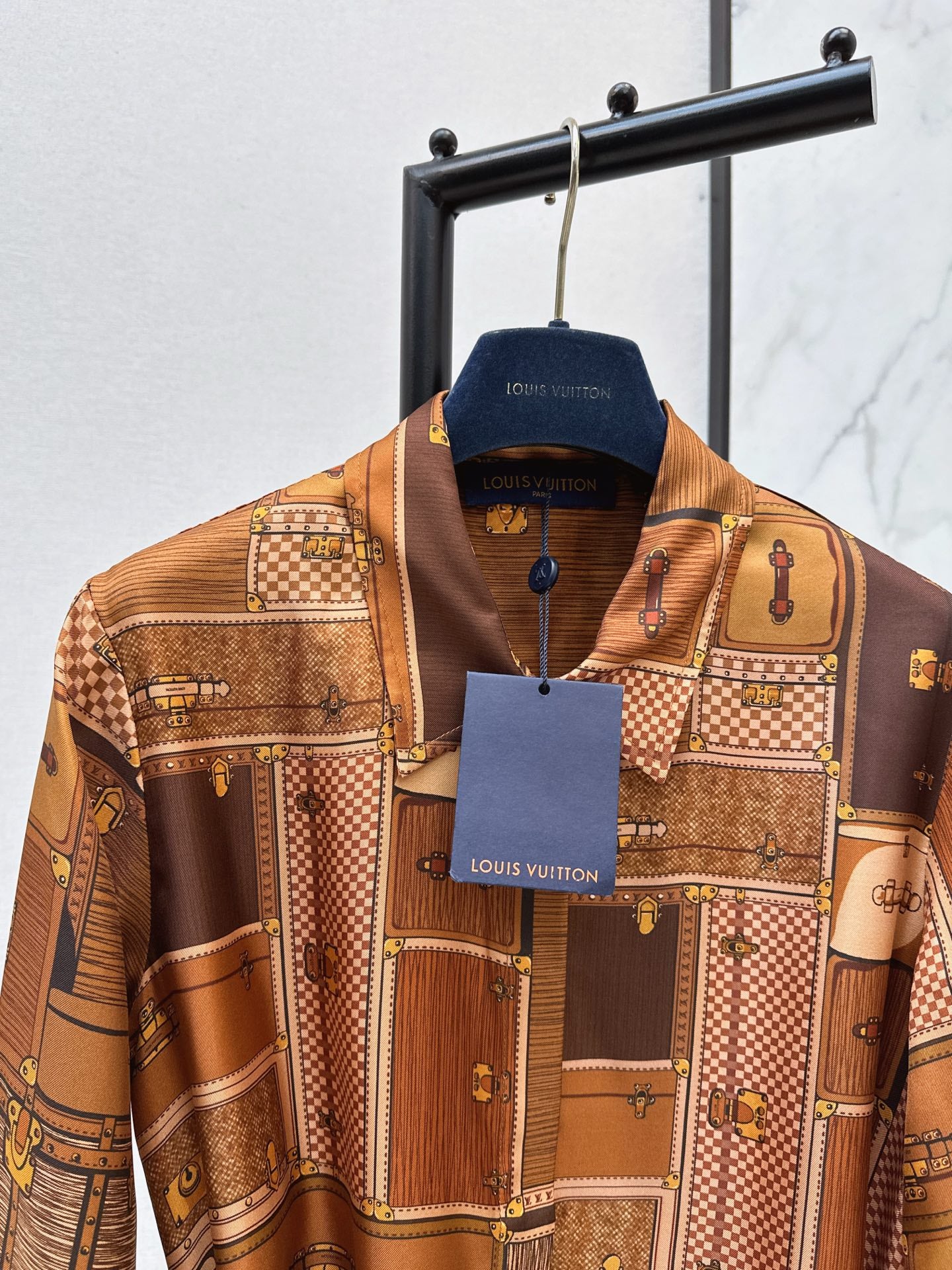 Louis 26ss print silk dress