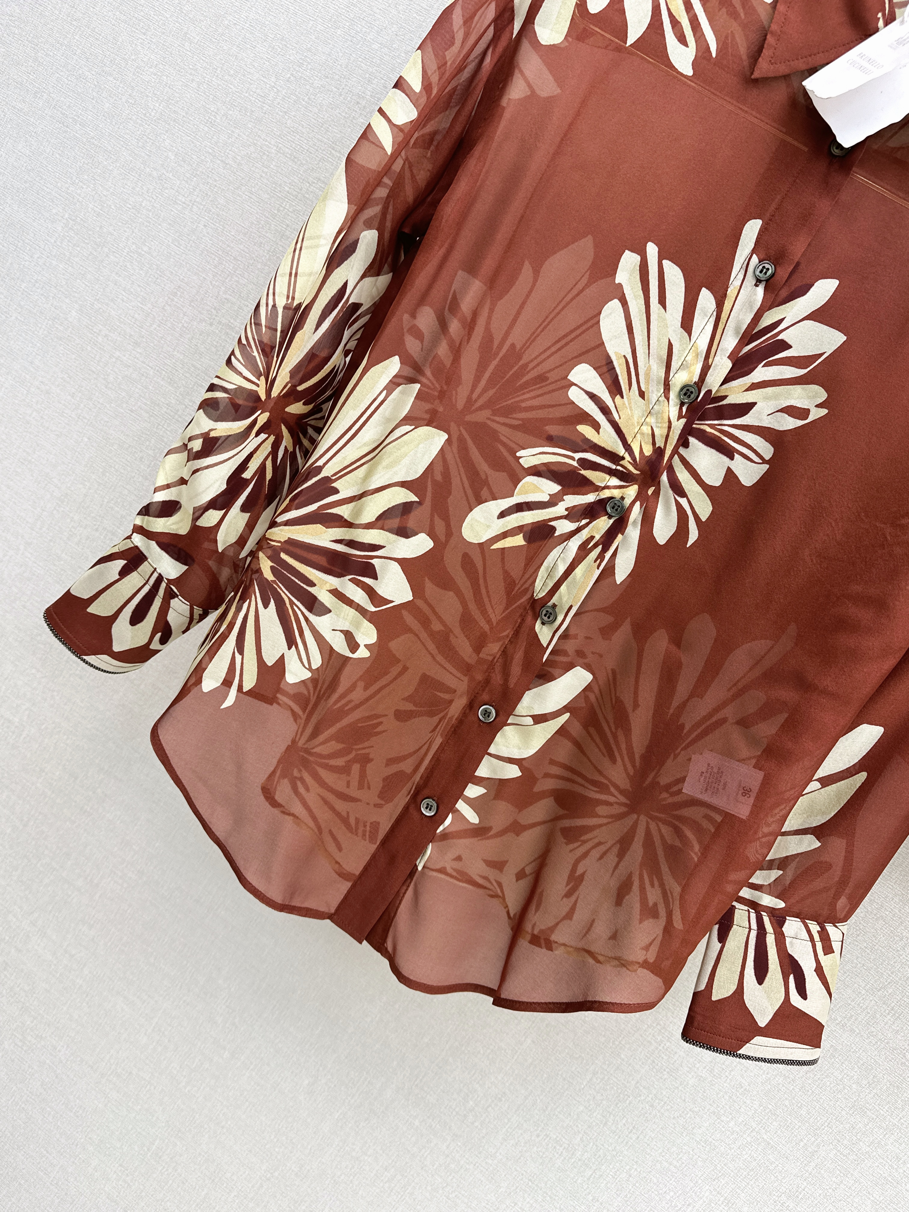 Brun 26ss print silk suit